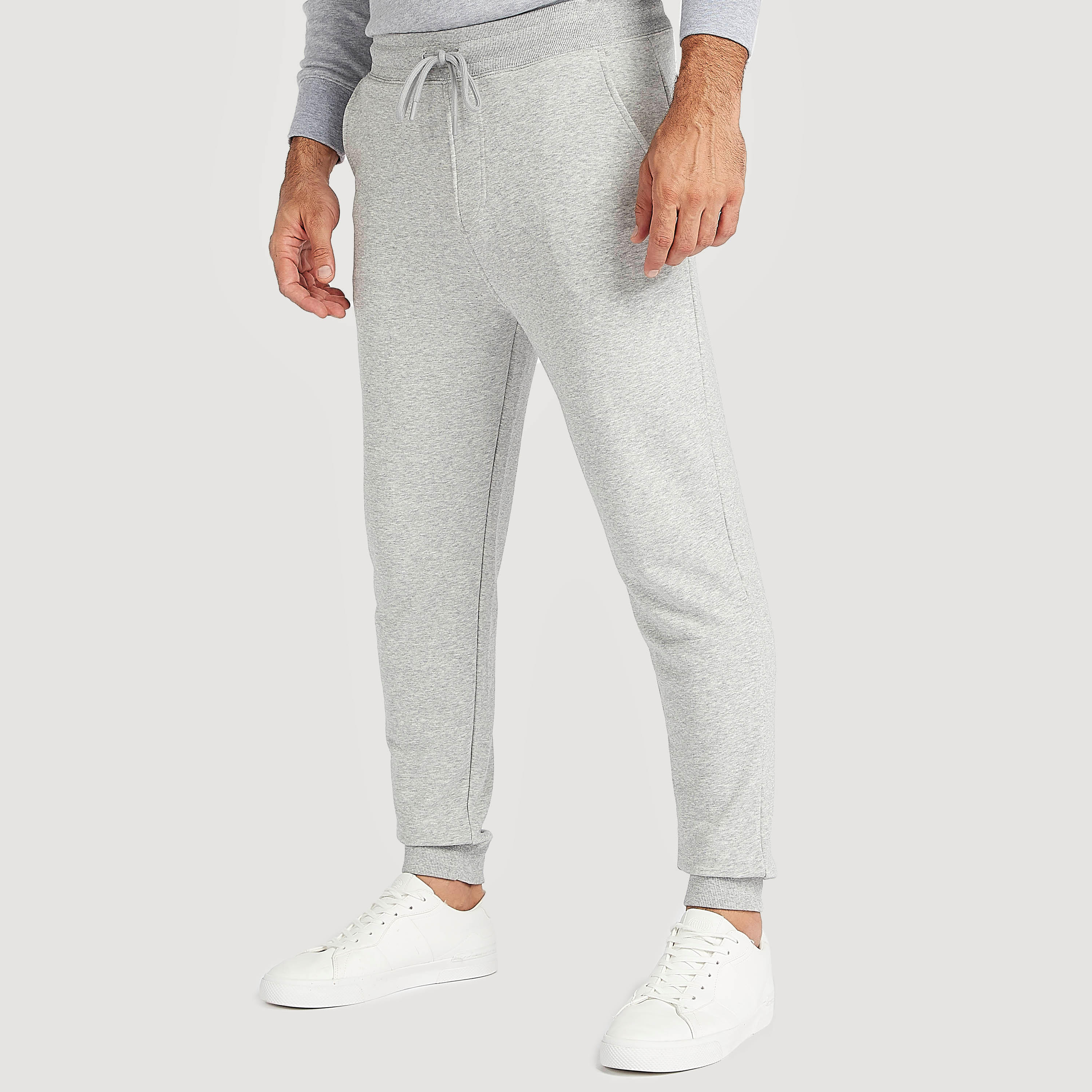 Sustainable Solid Joggers with Cuffed Hem and Drawstring Closure-men-clothing-bottoms-joggers-image-1