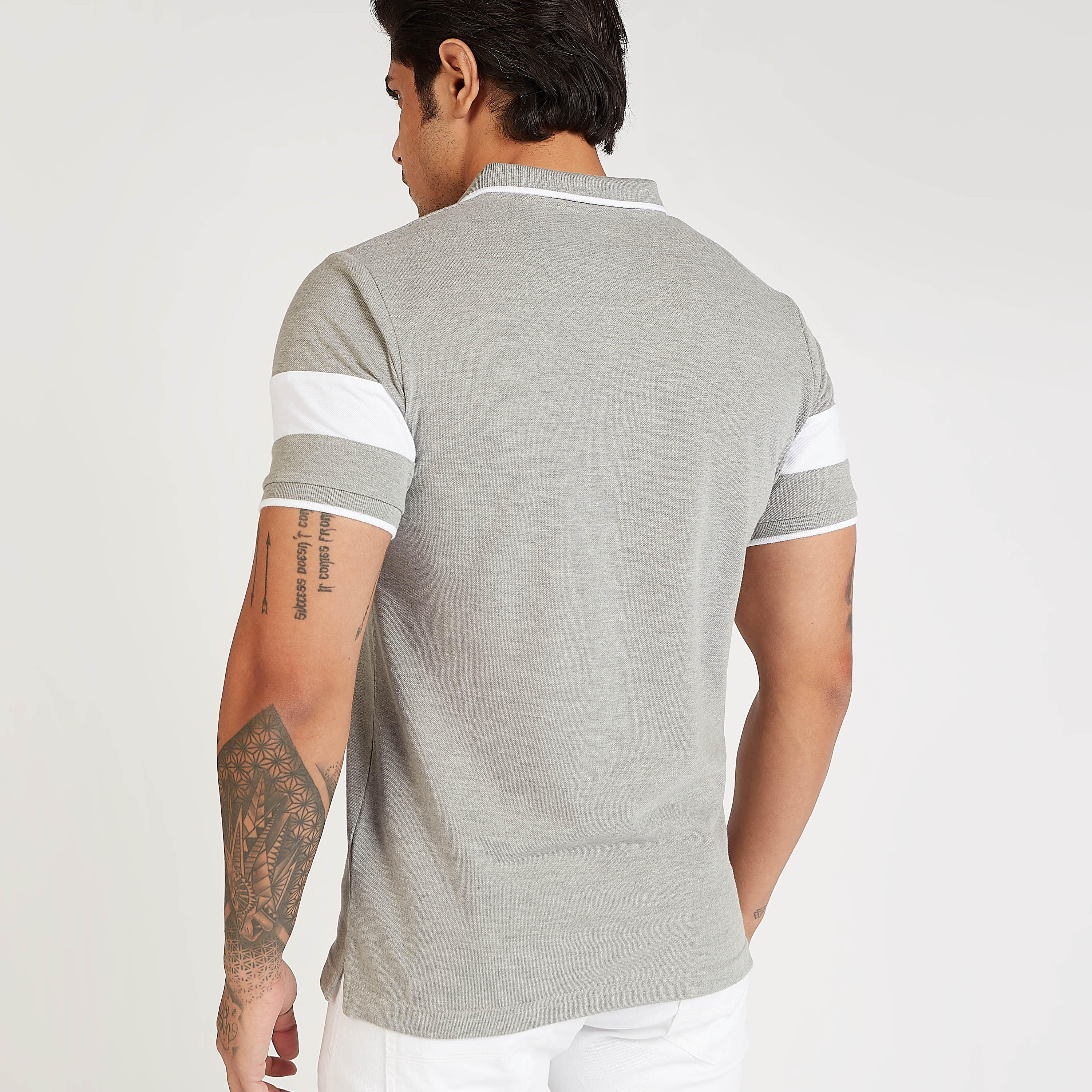 تيشيرت بولو سليم فيت مخطّط بأكمام قصيرة-men-clothing-tshirtsandpolos-polos-image-1