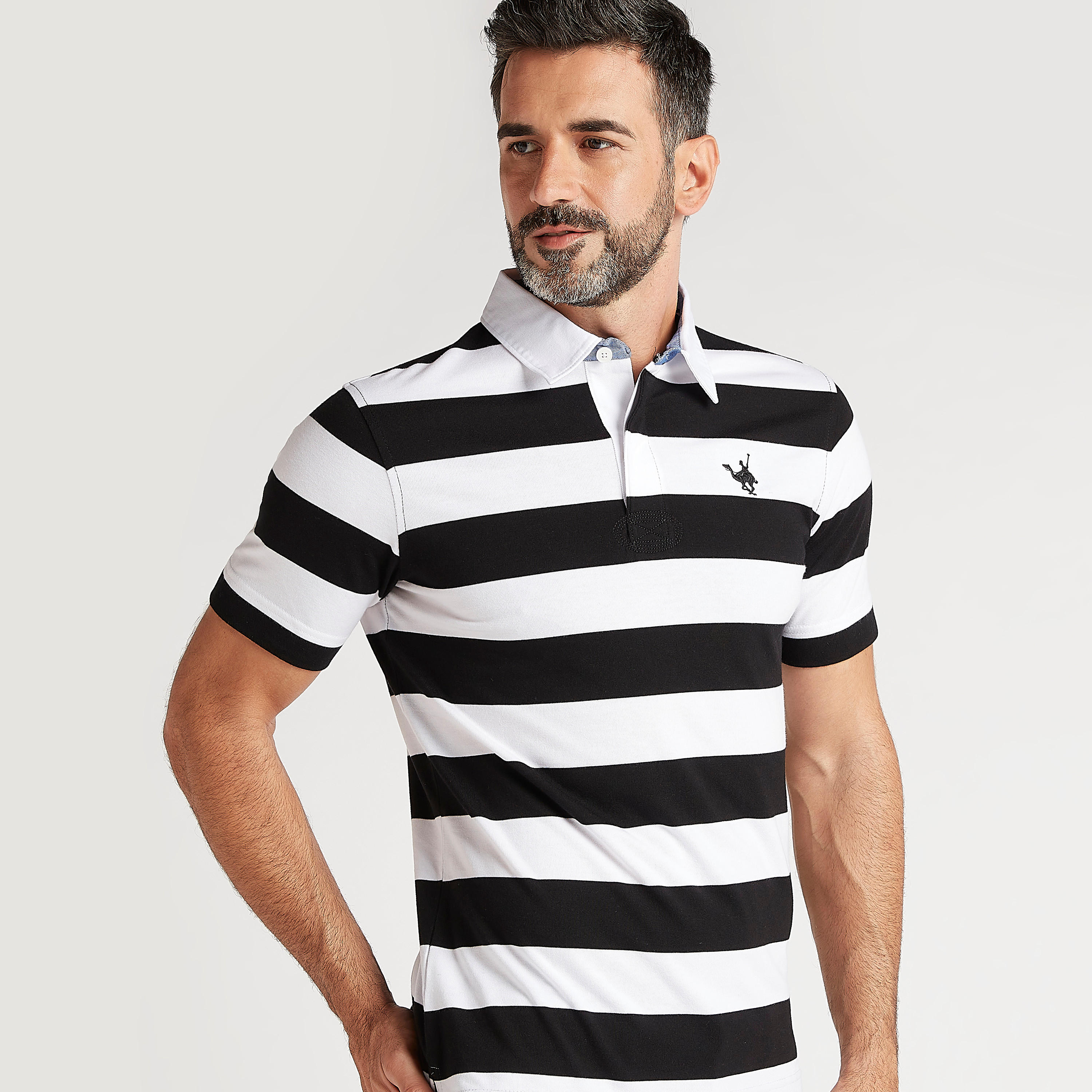 تيشيرت بولو مخطّط بأكمام قصيرة-men-clothing-tshirtsandpolos-polos-image-1