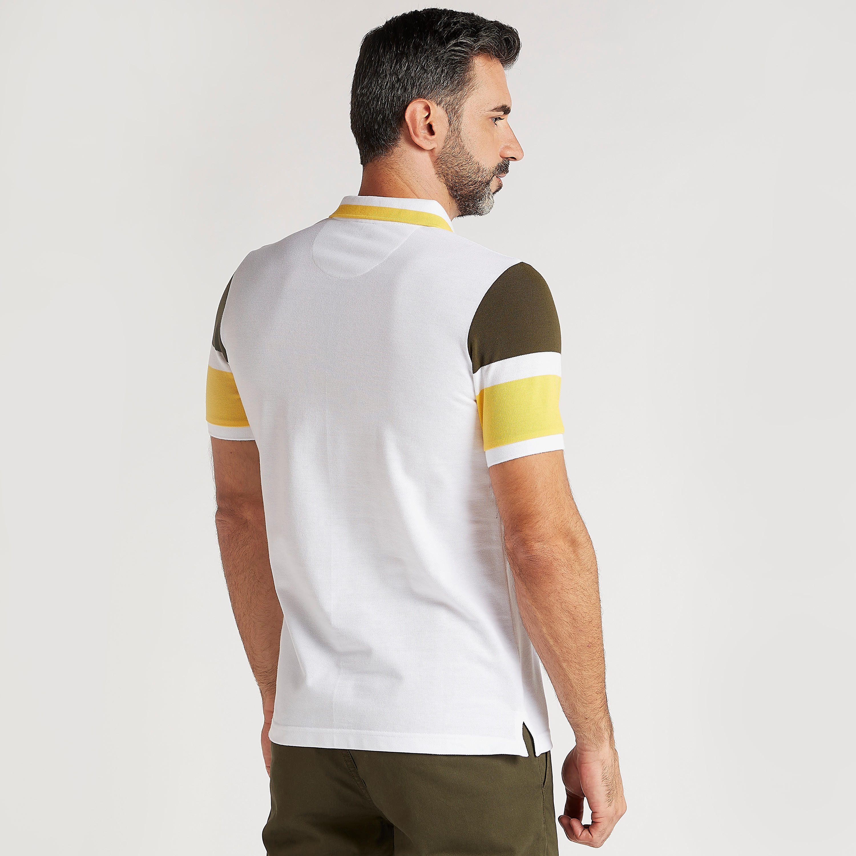 Colourblock Polo T-shirt with Short Sleeves-men-clothing-tshirtsandpolos-polos-image-4