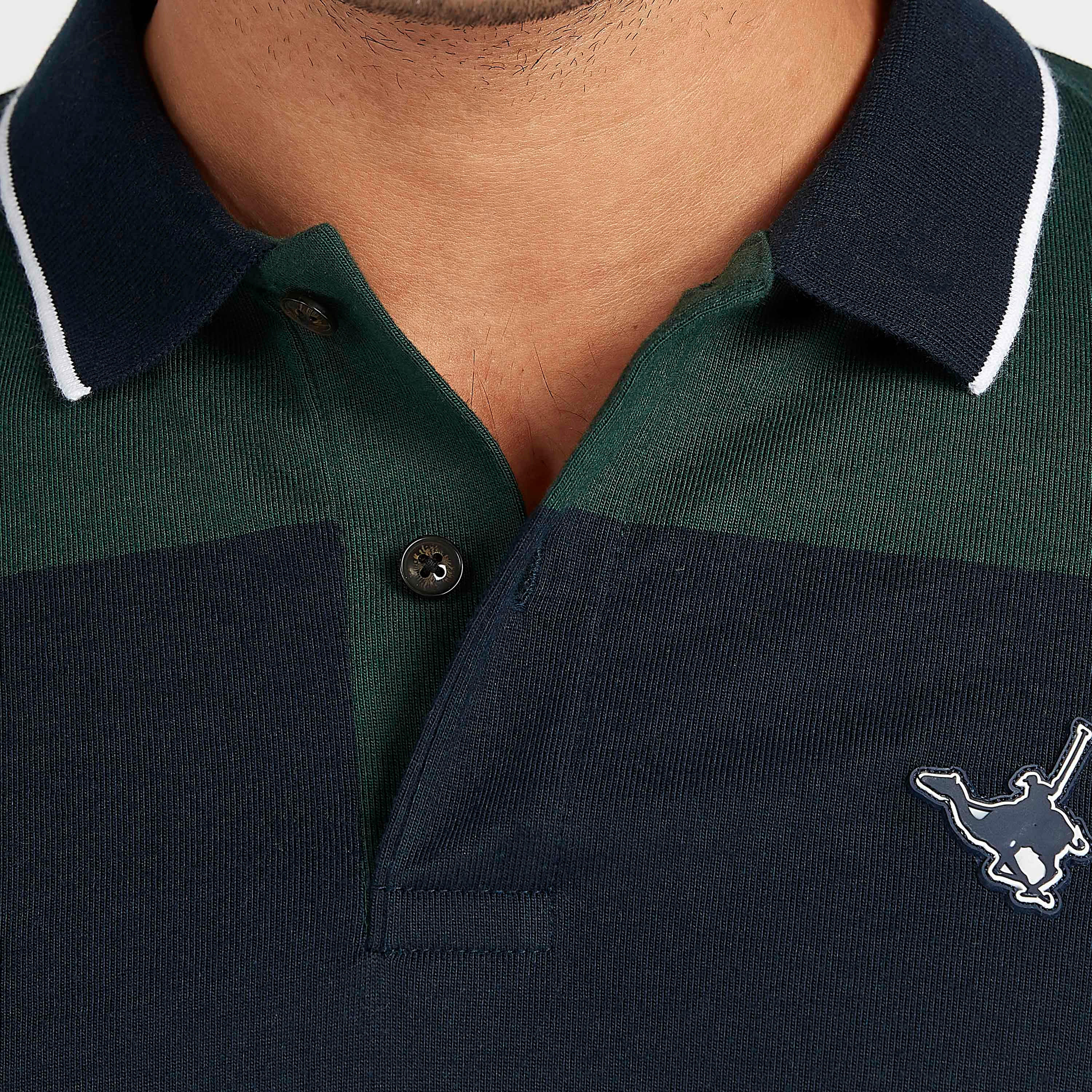 تيشيرت بولو مستدام مخطّط بأكمام طويلة وزر إغلاق-men-clothing-tshirtsandpolos-polos-image-3