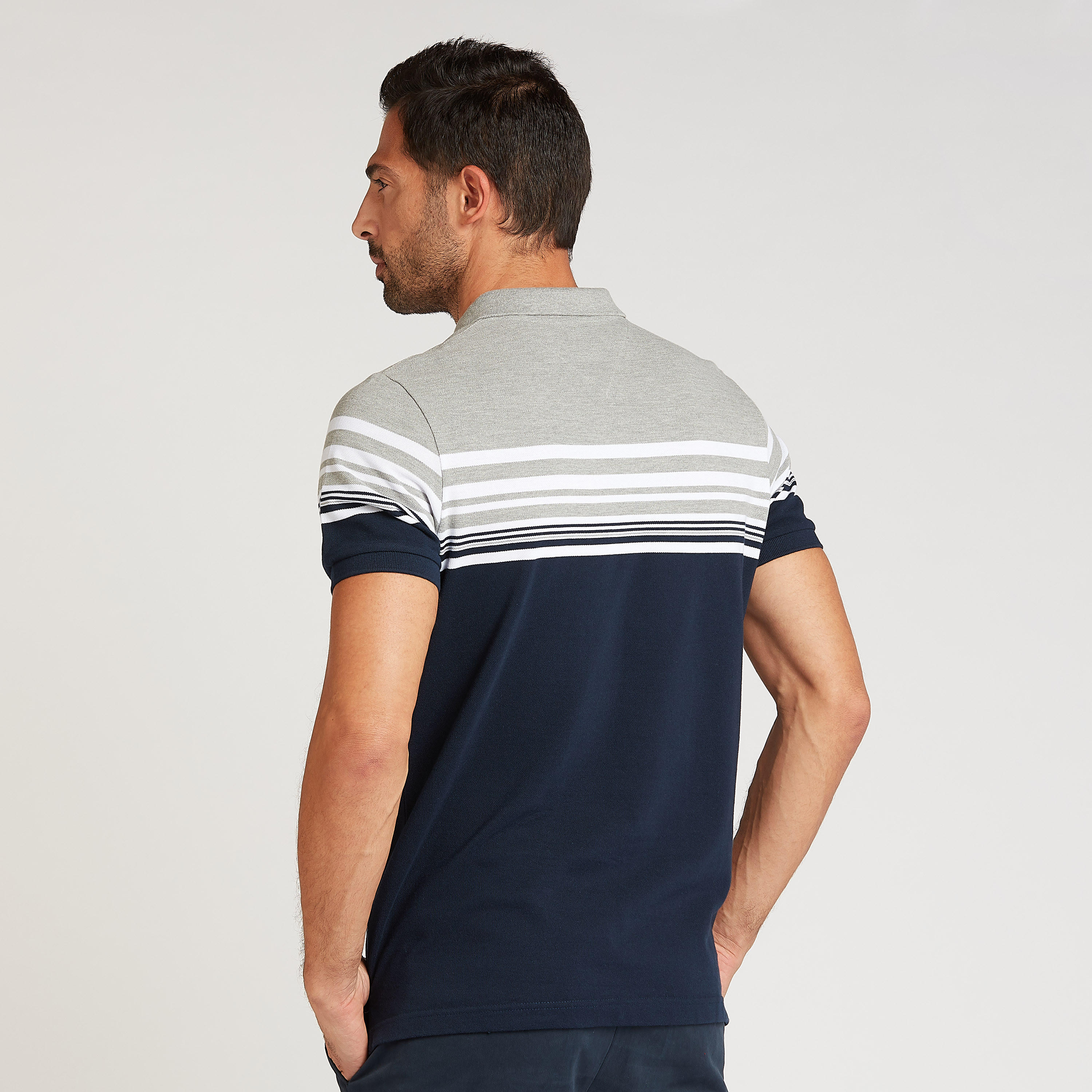 Sustainable Striped Polo T-shirt with Short Sleeves-men-clothing-tshirtsandpolos-polos-image-4