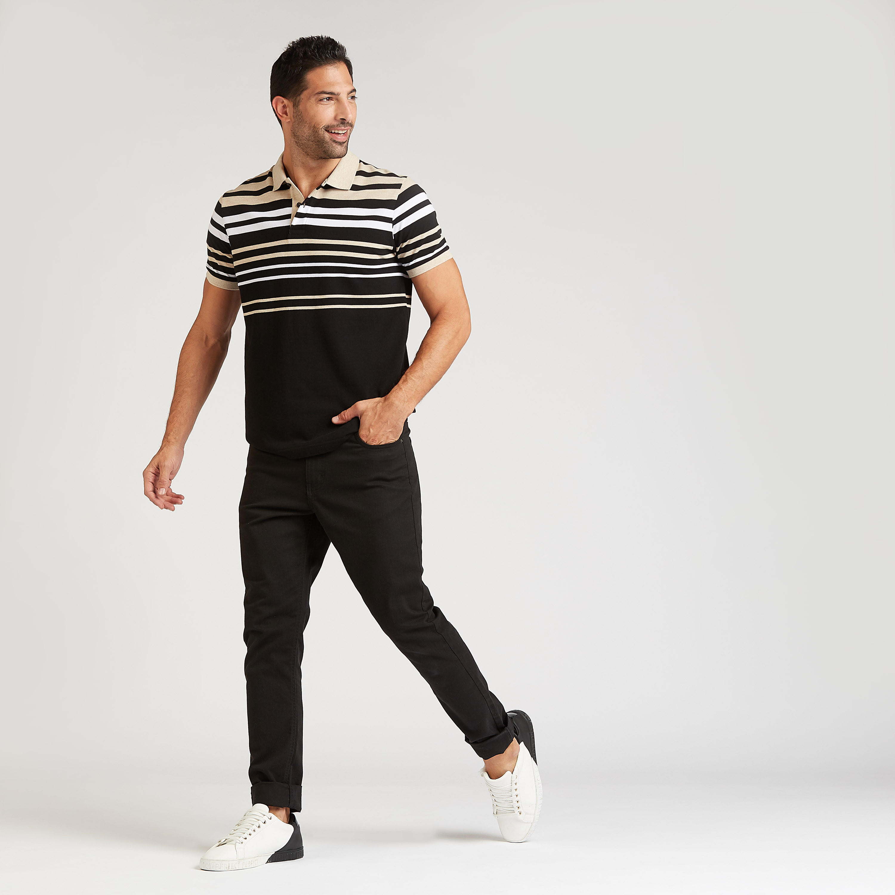 تيشيرت بولو مخطط بأكمام قصيرة-men-clothing-tshirtsandpolos-polos-image-2