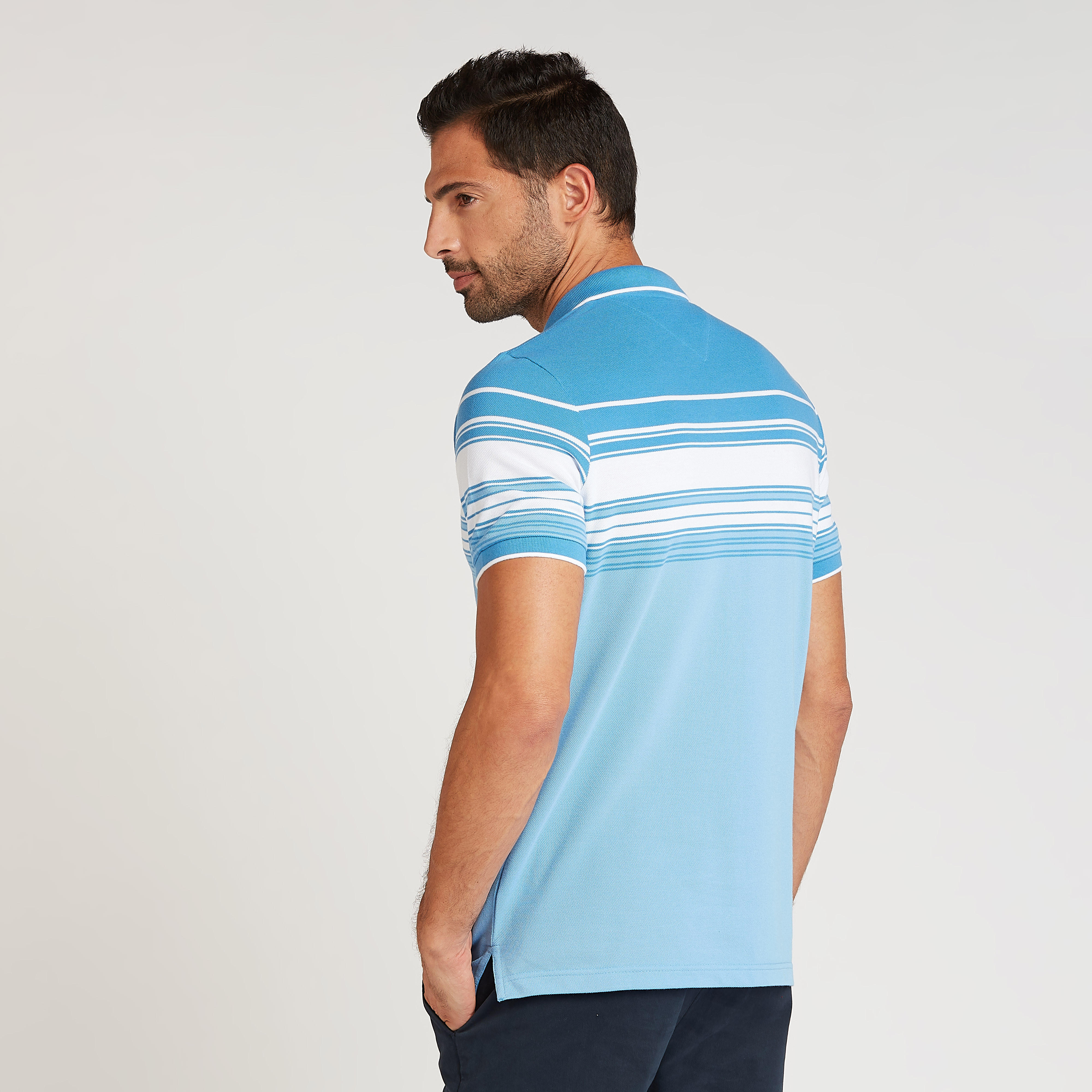 Sustainable Striped Polo T-shirt with Short Sleeves-men-clothing-tshirtsandpolos-polos-image-4