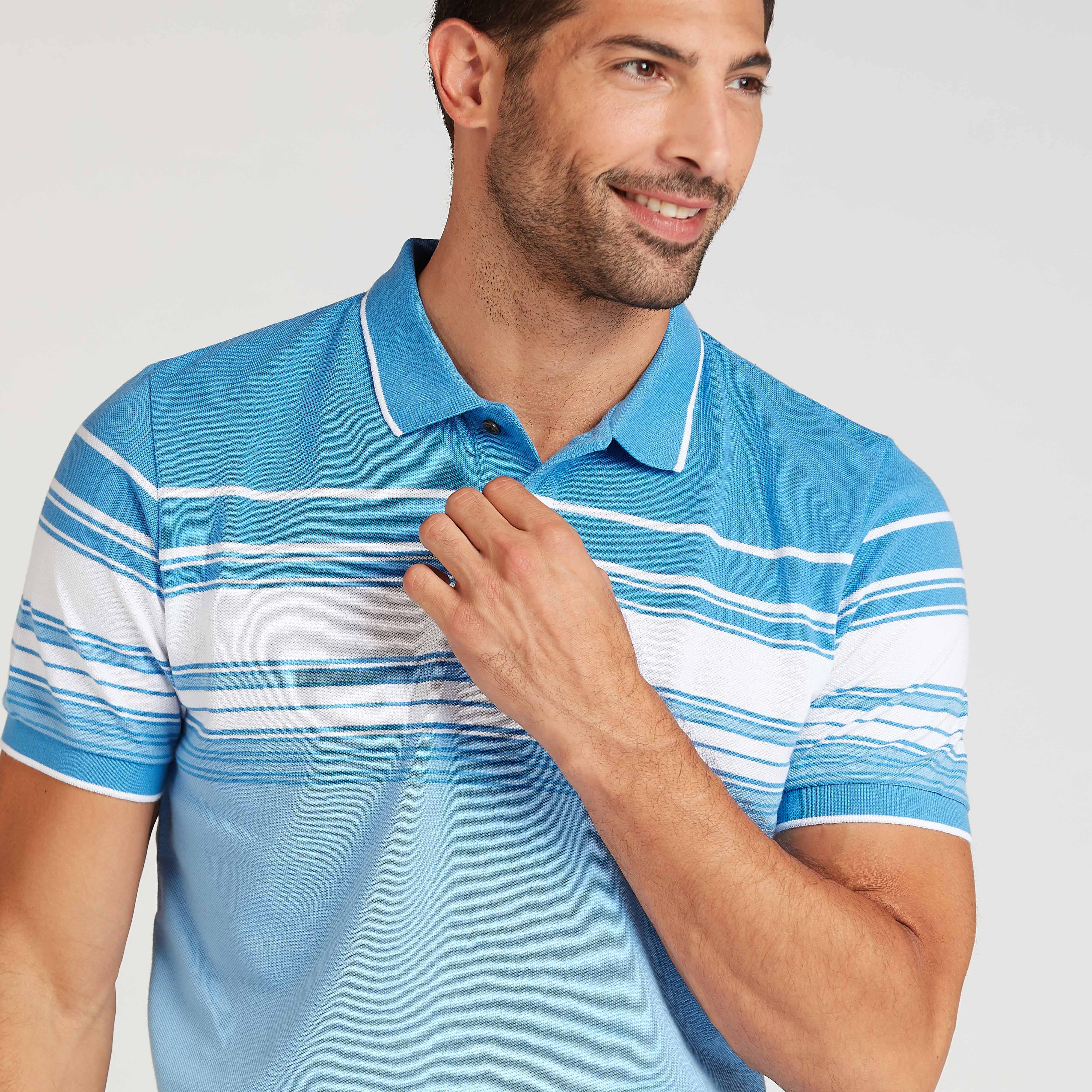 Sustainable Striped Polo T-shirt with Short Sleeves-men-clothing-tshirtsandpolos-polos-image-6