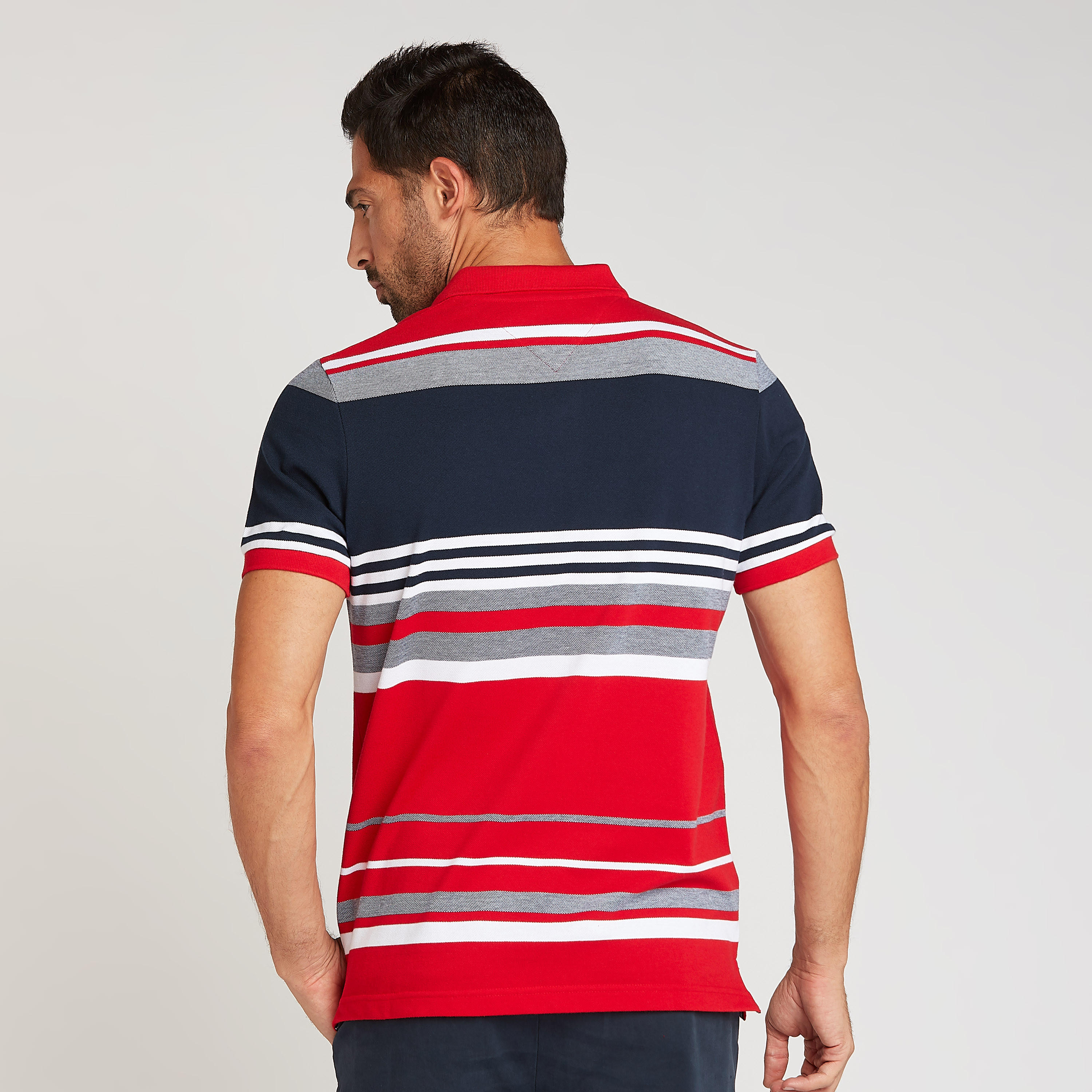 Striped Collared Polo T-shirt with Short Sleeves-men-clothing-tshirtsandpolos-polos-image-4