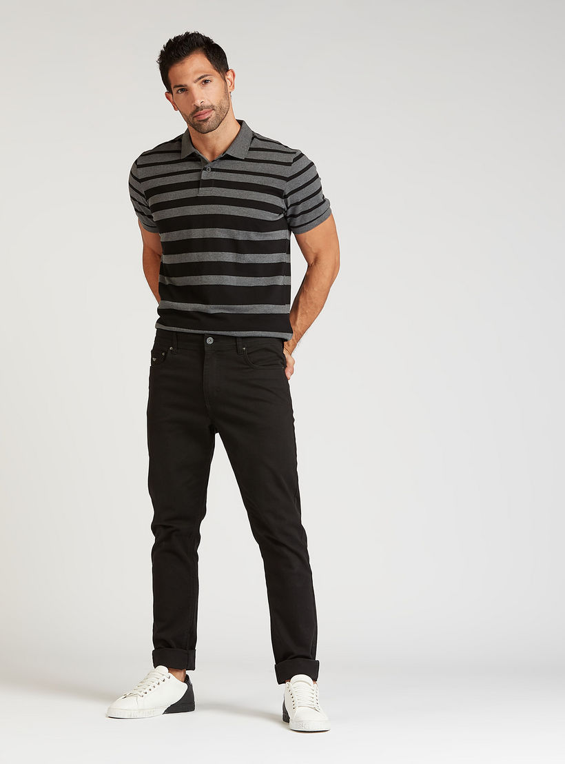 تيشيرت مستدام بولو مقلّم بأكمام قصيرة وياقة عادية-men-clothing-tshirtsandpolos-polos-image-4