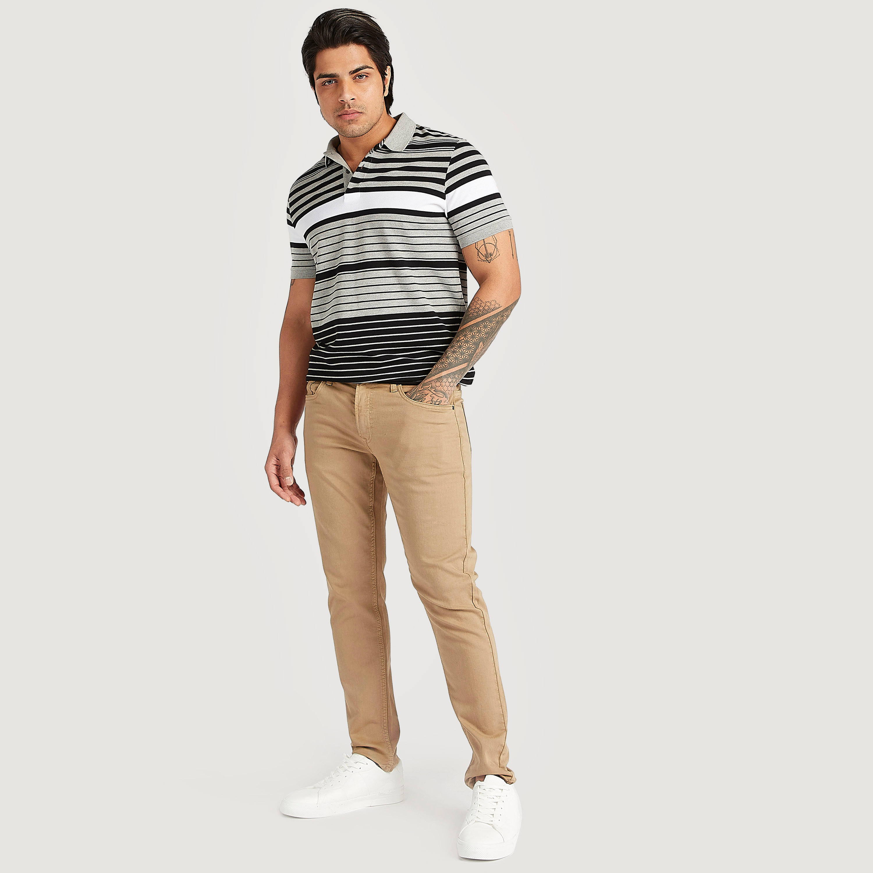 تيشيرت بولو مخطّط بأكمام قصيرة-men-clothing-tshirtsandpolos-polos-image-3