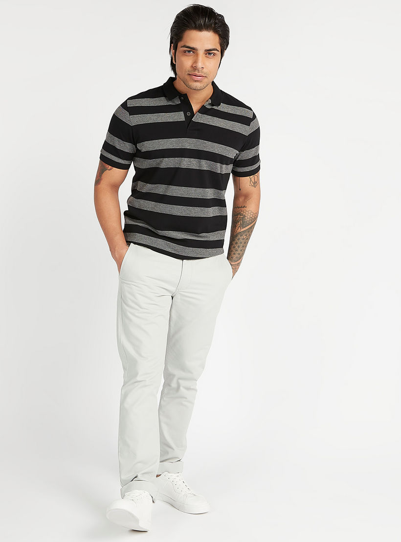 تيشيرت مخطط بياقة عاديّة وأكمام قصيرة-men-clothing-tshirtsandpolos-polos-image-4