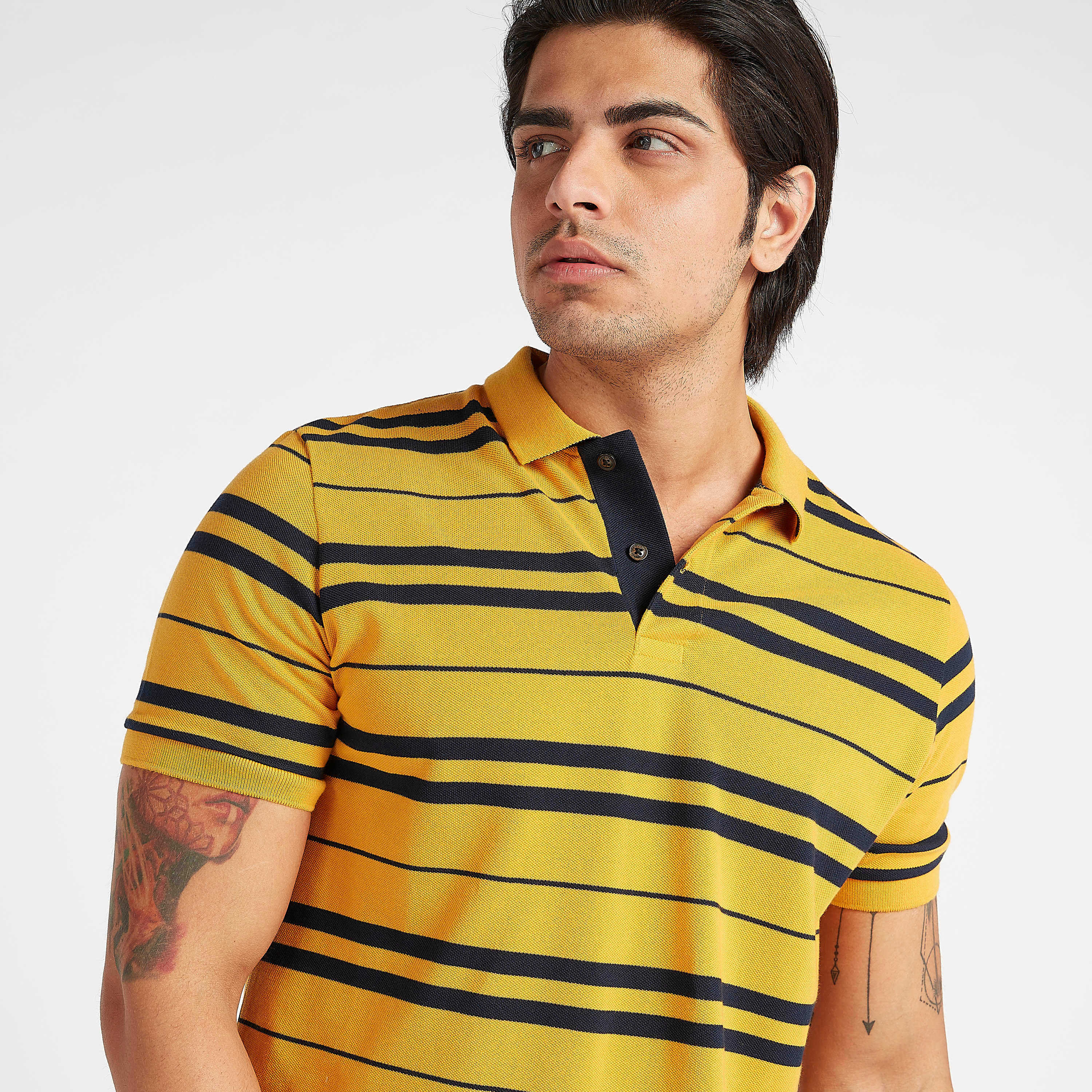 تيشيرت بولو مخطّط بأكمام قصيرة-men-clothing-tshirtsandpolos-polos-image-1