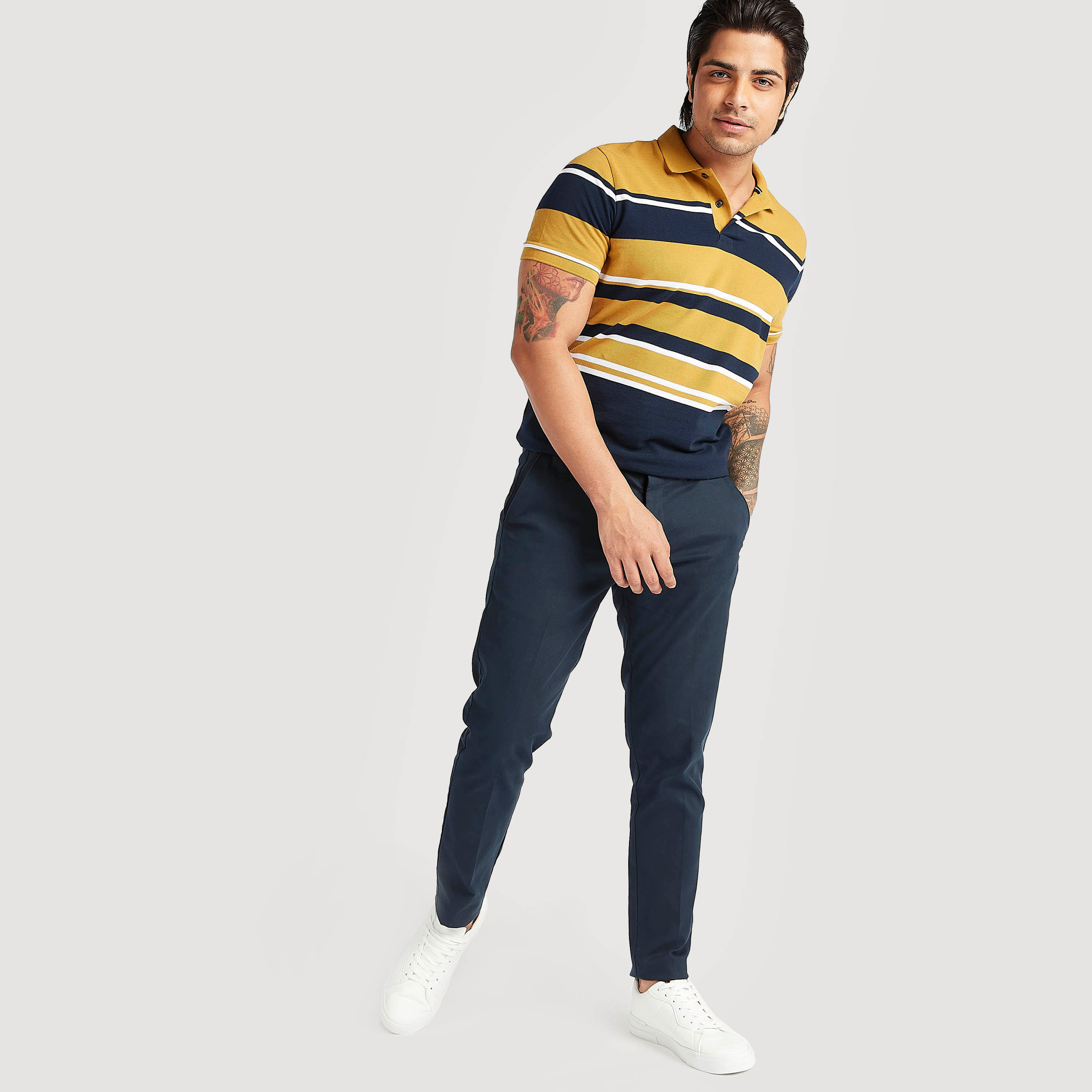 تيشيرت بولو مخطّط بأكمام قصيرة-men-clothing-tshirtsandpolos-polos-image-2
