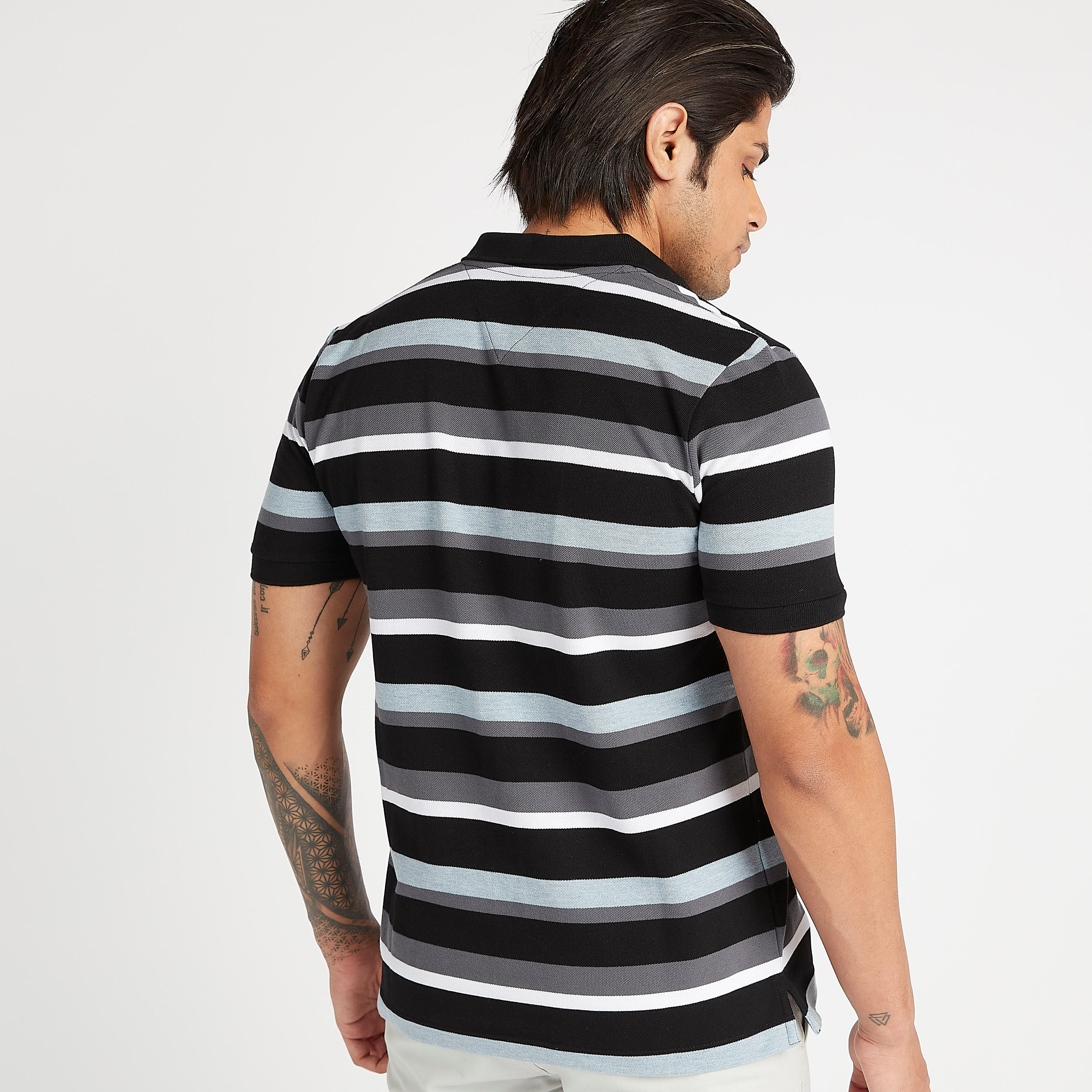 تيشيرت بولو مخطط بأكمام قصيرة-men-clothing-tshirtsandpolos-polos-image-4