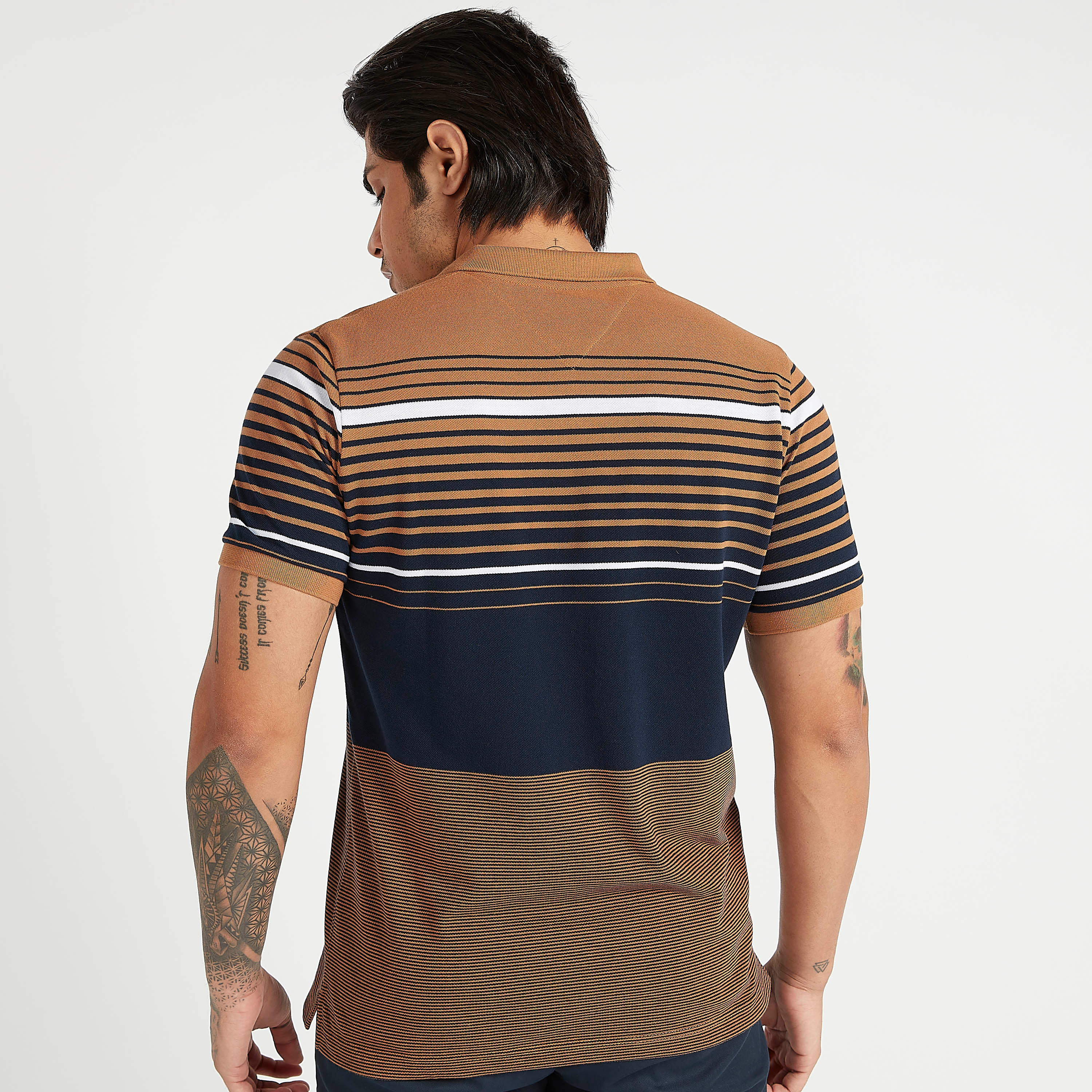 Striped Polo T-shirt with Short Sleeves-men-clothing-tshirtsandpolos-polos-image-5