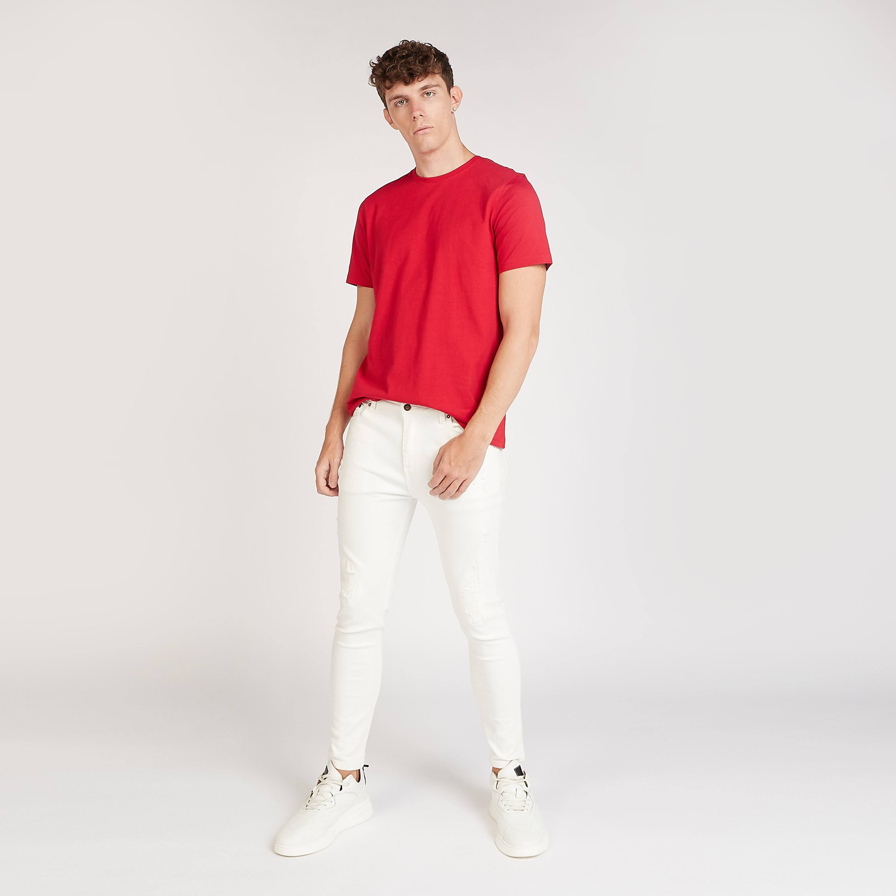 تيشيرت مستدام سادة بياقة ضيّقة وأكمام قصيرة-men-clothing-tshirtsandpolos-tshirts-image-3