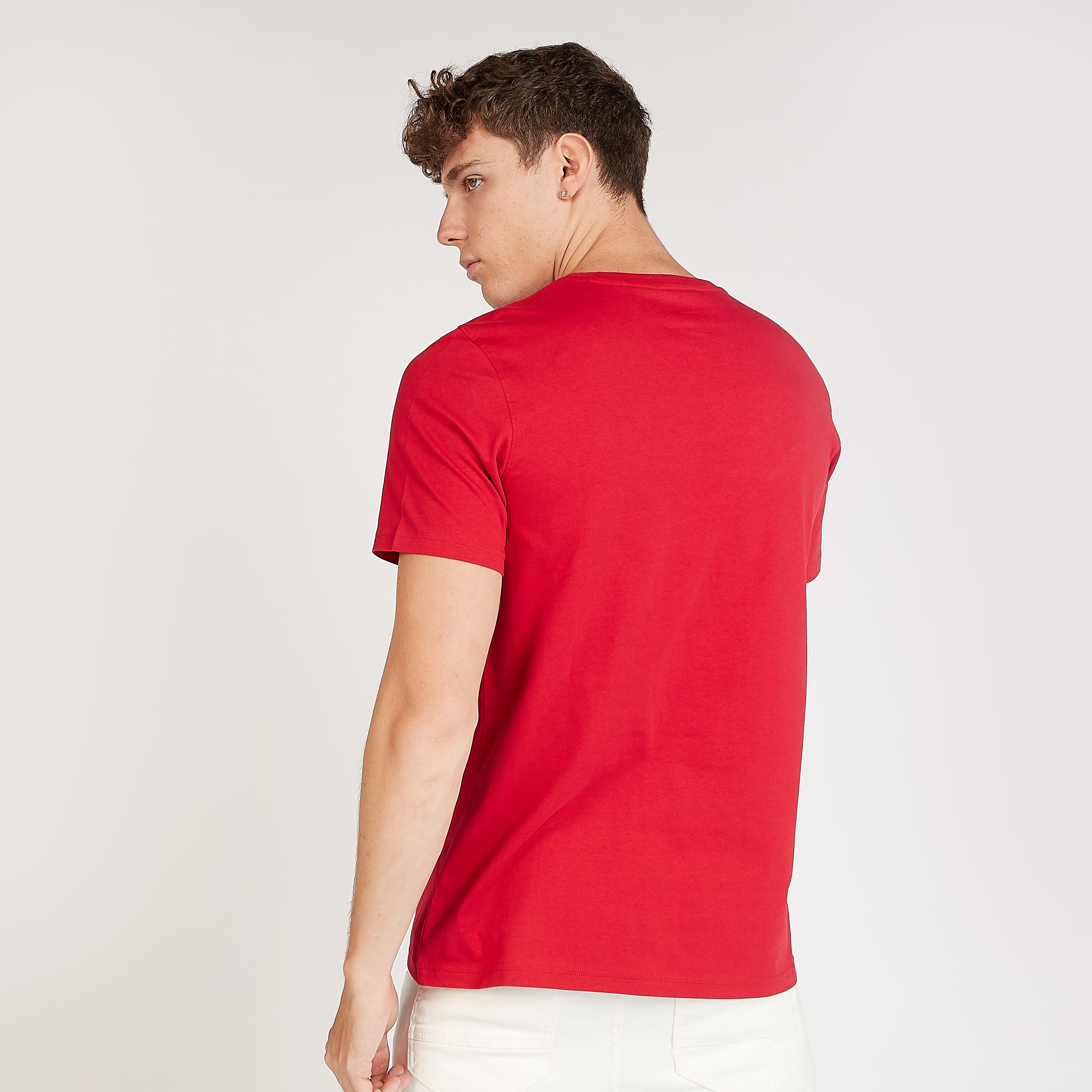 تيشيرت مستدام سادة بياقة ضيّقة وأكمام قصيرة-men-clothing-tshirtsandpolos-tshirts-image-1