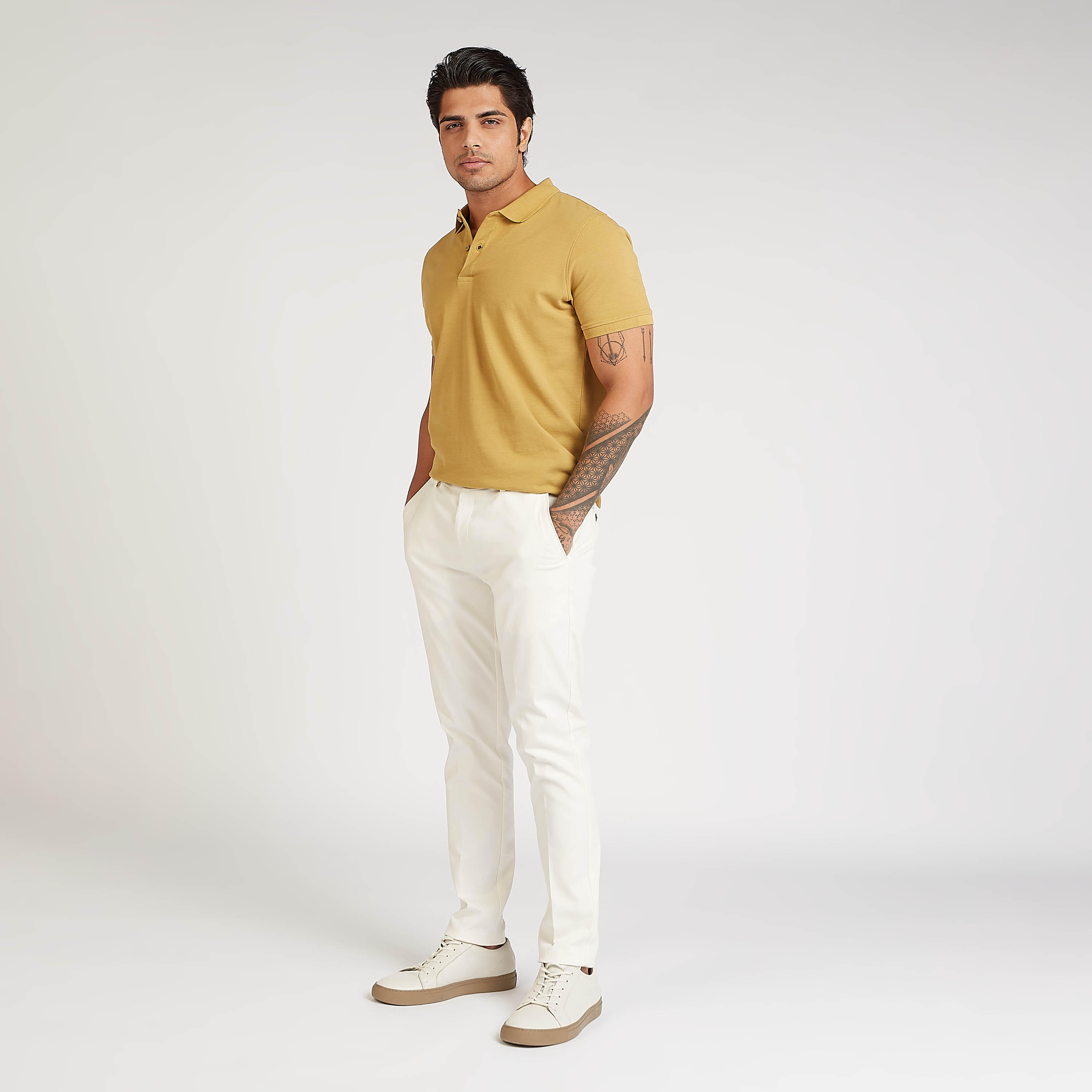 تيشيرت بولو مستدام بارز الملمس بأكمام قصيرة-men-clothing-tshirtsandpolos-polos-image-2