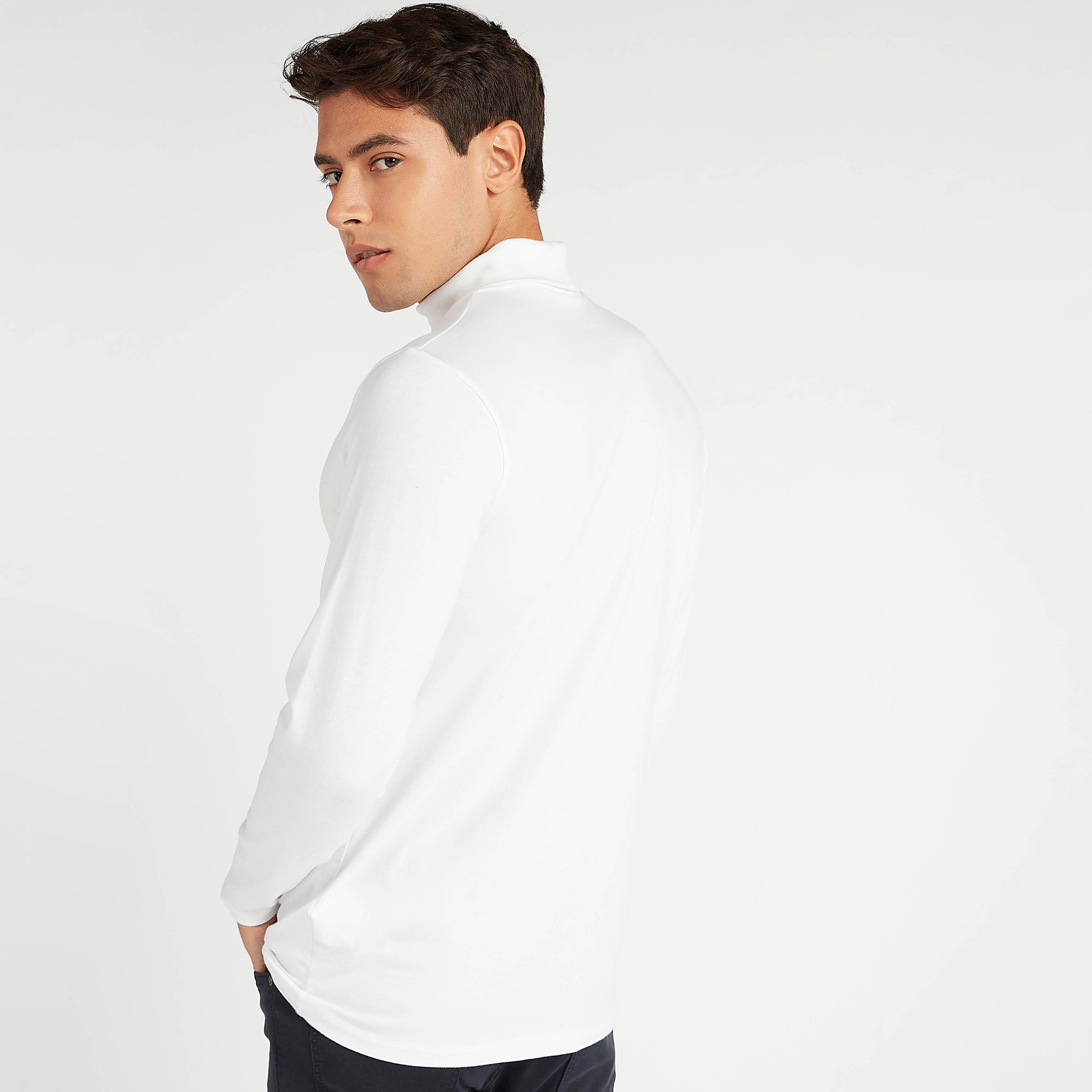 Sustainable Plain Turtle Neck T-shirt with Long Sleeves-men-clothing-tshirtsandpolos-tshirts-image-4