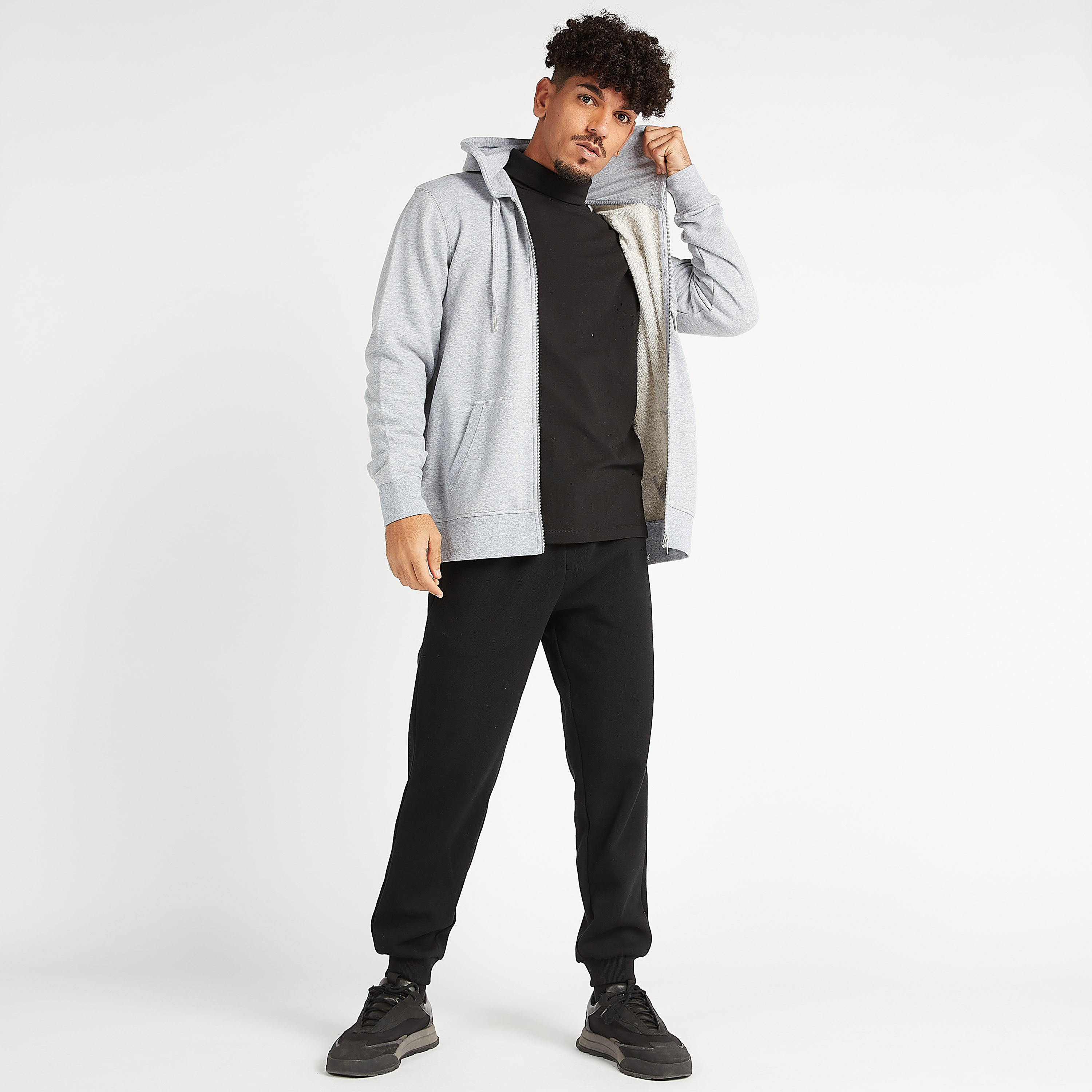 جاكيت مستدام خفيف سادة بسحّاب مع أكمام طويلة وقبّعة-men-clothing-jacketsandblazers-jackets-image-7