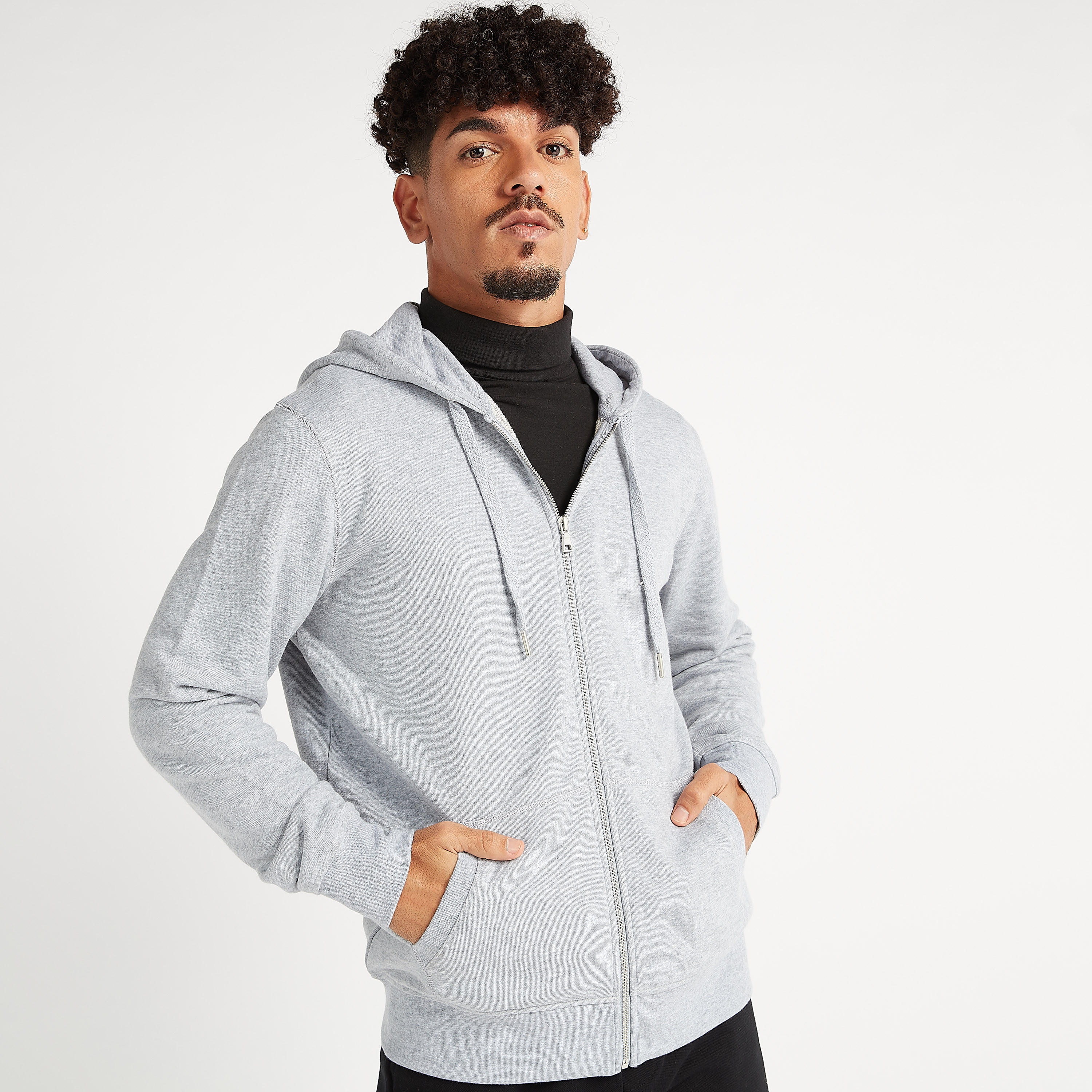 جاكيت مستدام خفيف سادة بسحّاب مع أكمام طويلة وقبّعة-men-clothing-jacketsandblazers-jackets-image-3