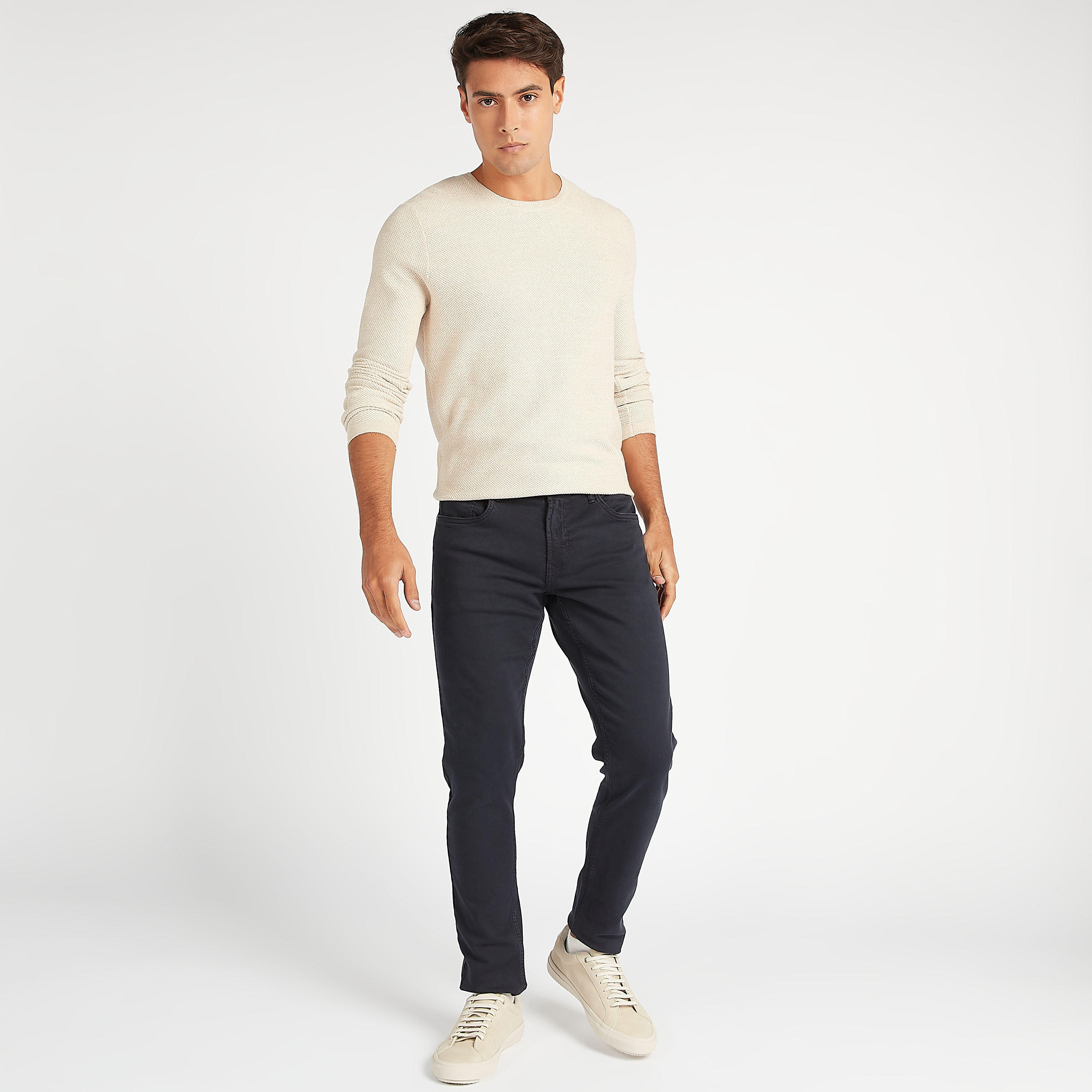 كنزة مستدامة بارزة الملمس بياقة ضيّقة وأكمام طويلة-men-clothing-sweatersandpullovers-image-2
