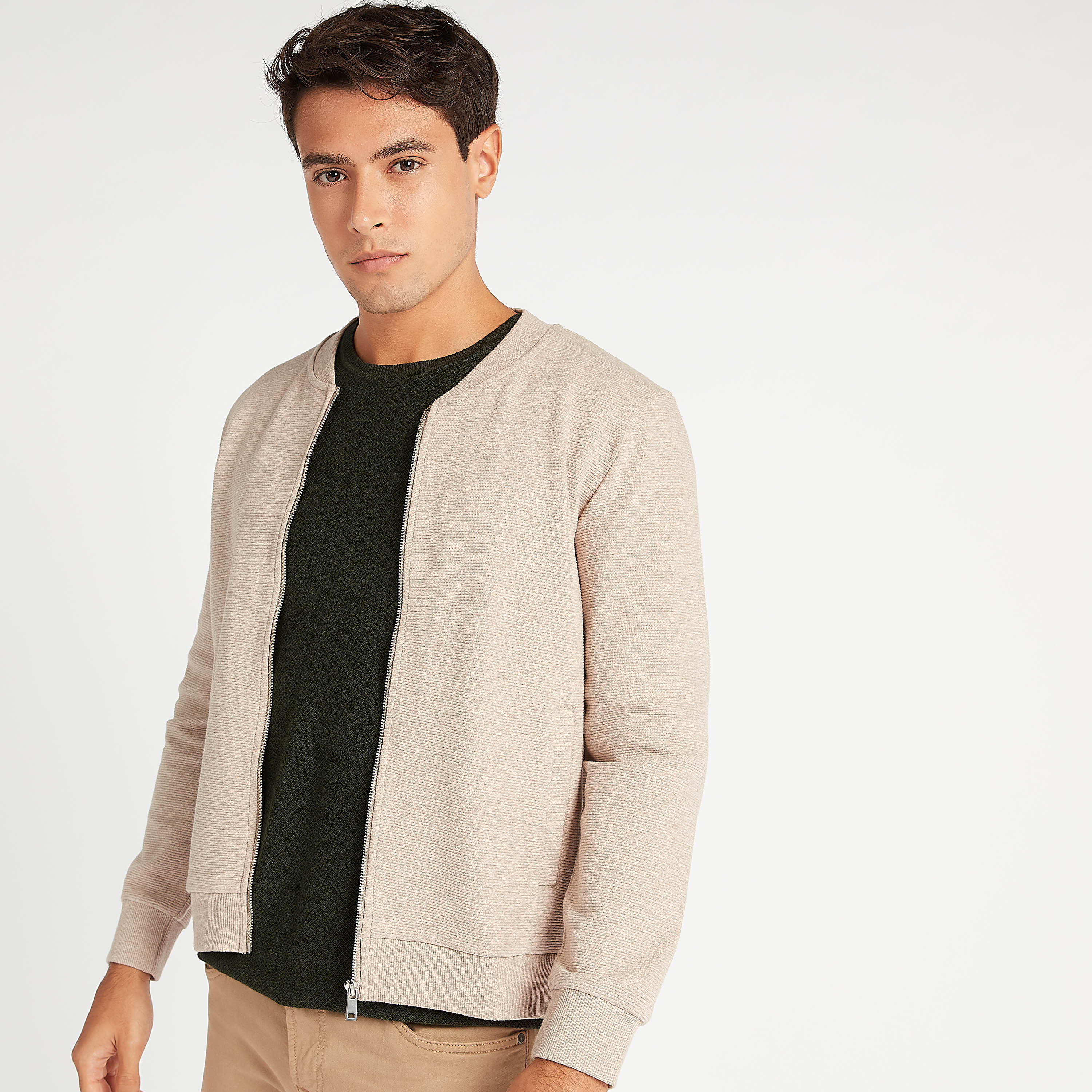جاكيت مستدام خفيف بارز الملمس مع سحّاب وجيوب-men-clothing-jacketsandblazers-jackets-image-7