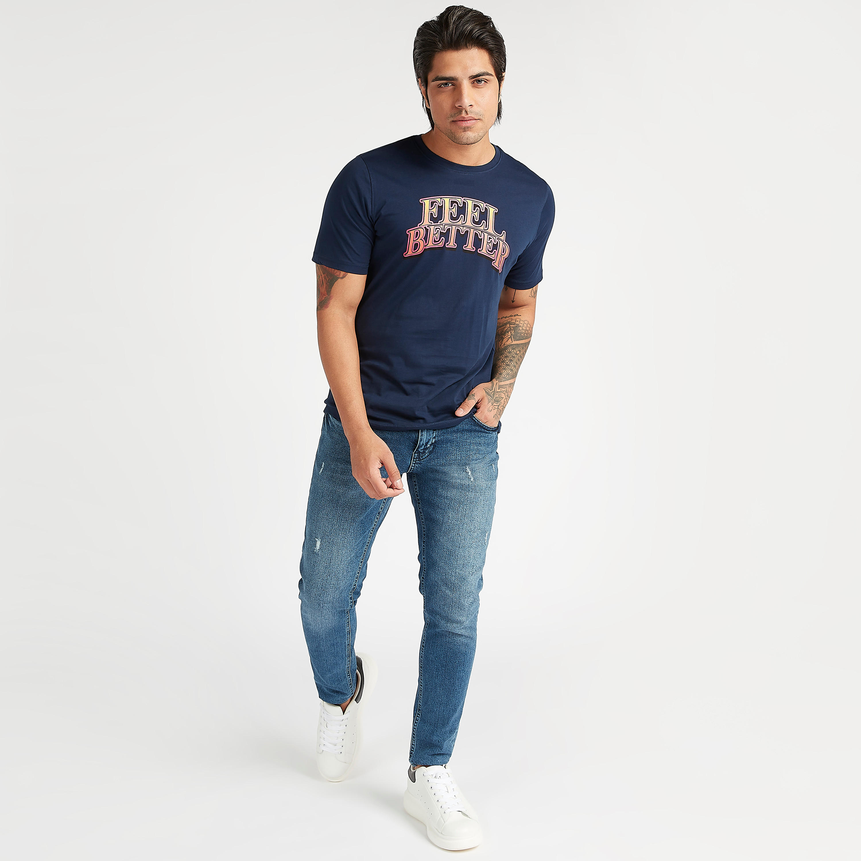 تيشيرت مستدام سليم فيت بياقة ضيّقة وأكمام قصيرة-men-clothing-tshirtsandpolos-tshirts-image-2