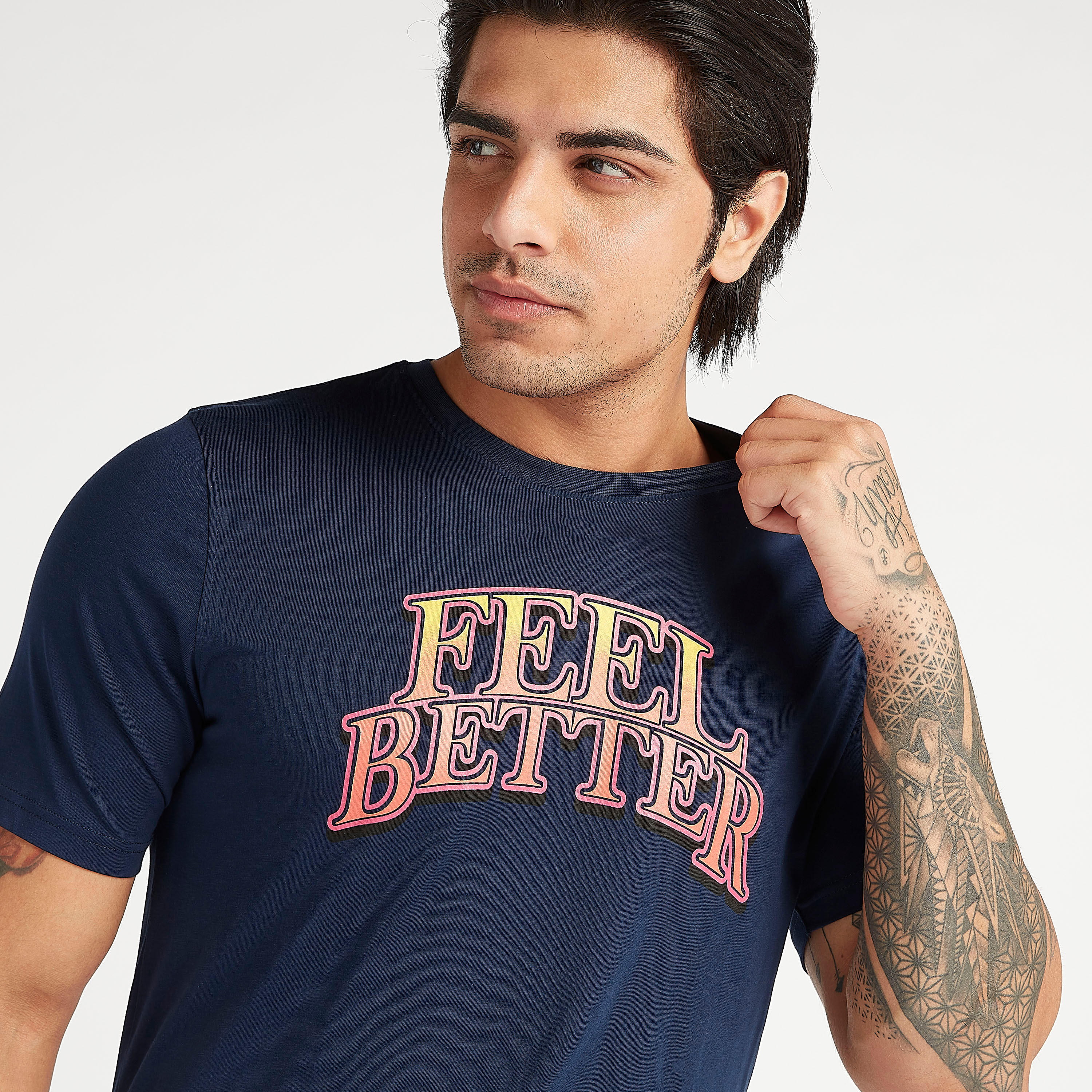 تيشيرت مستدام سليم فيت بياقة ضيّقة وأكمام قصيرة-men-clothing-tshirtsandpolos-tshirts-image-3