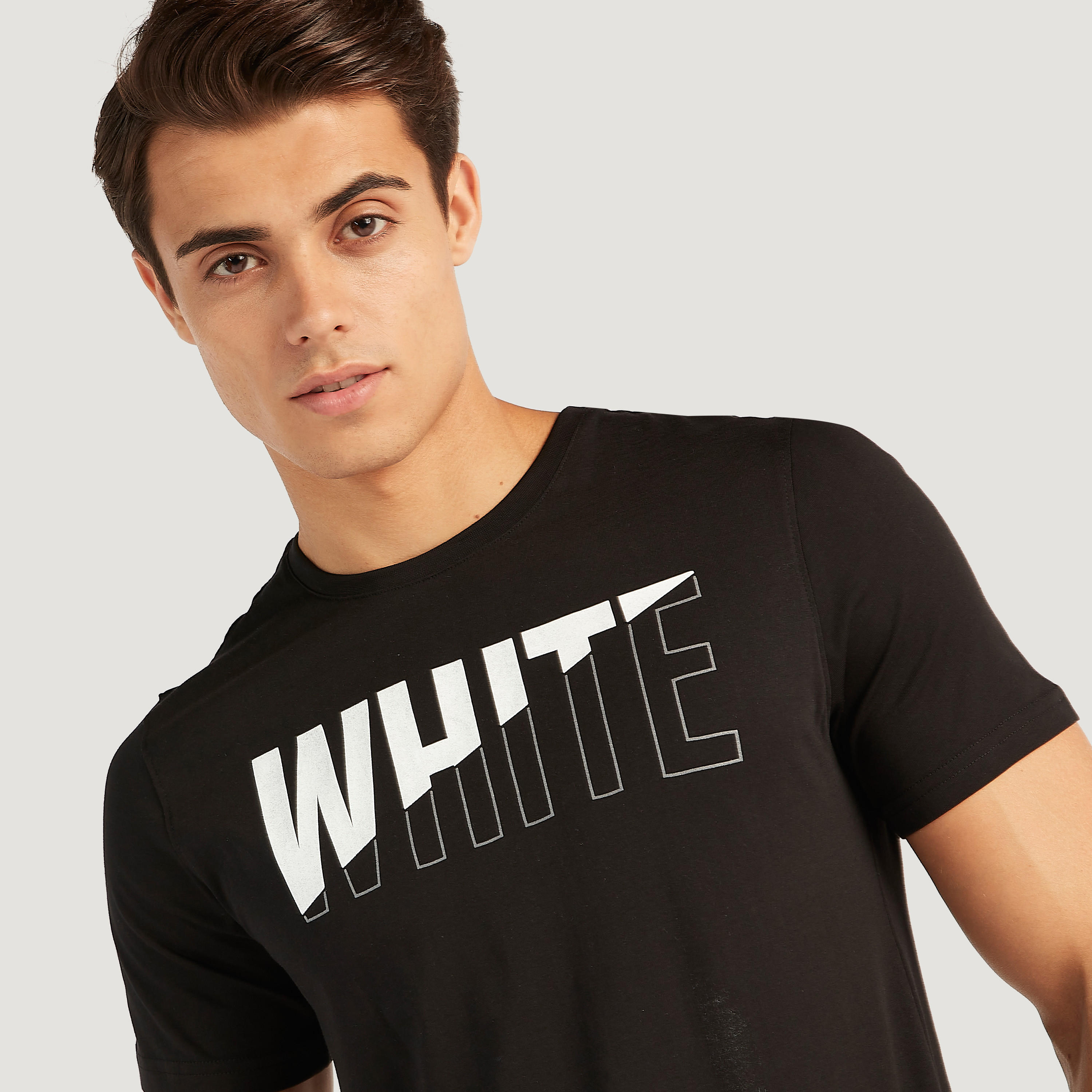 Printed Slim Fit Crew Neck T-shirt with Short Sleeves-men-clothing-tshirtsandpolos-tshirts-image-3