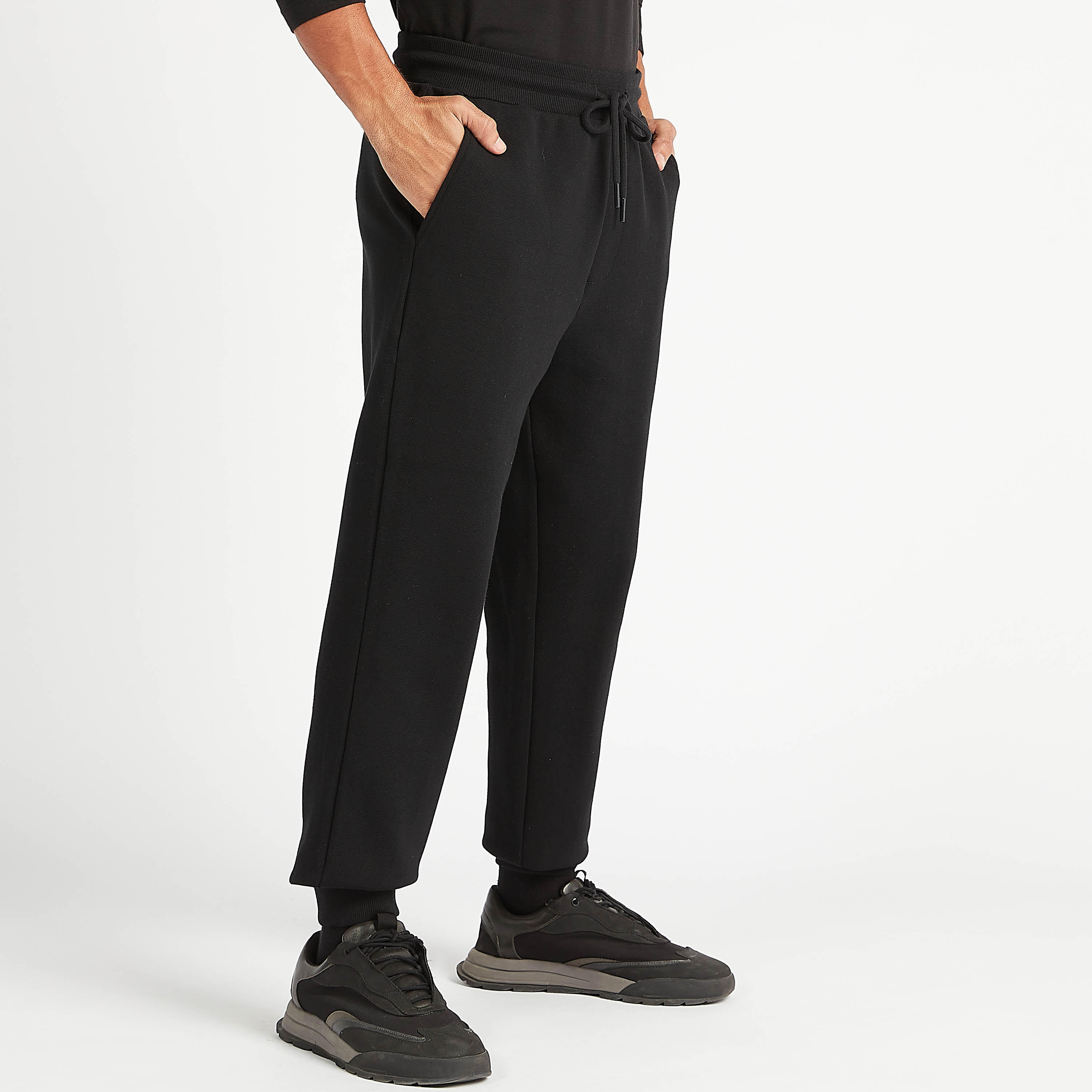 Solid Joggers with Drawstring Closure and Pockets-men-clothing-bottoms-joggers-image-1