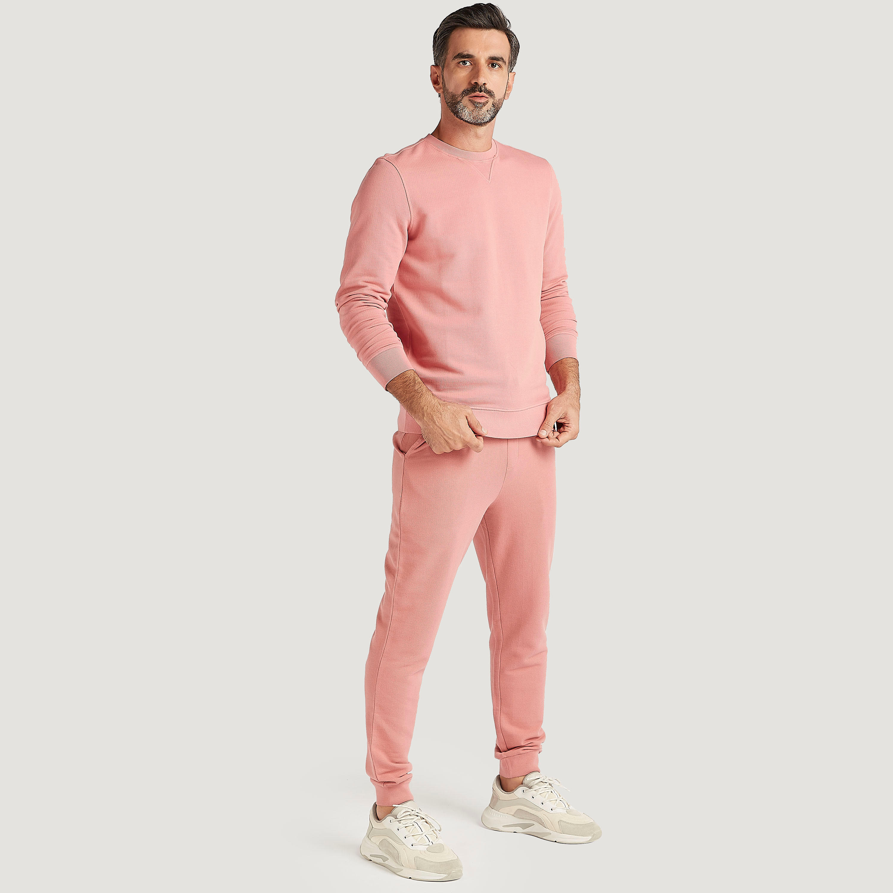 Solid Flexi Waist Joggers with Drawstring Closure-men-clothing-bottoms-joggers-image-2