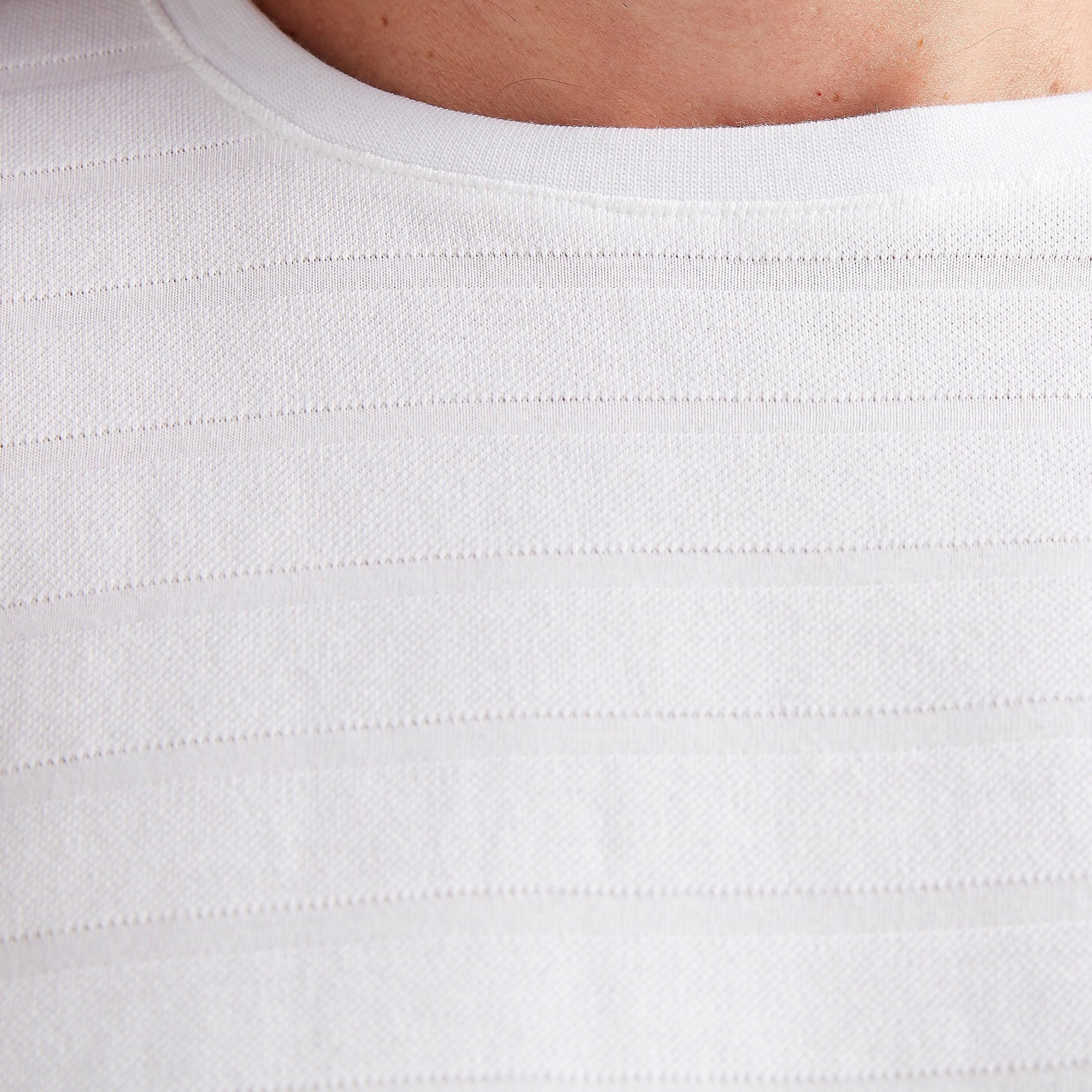 تيشيرت مخطّط بارز الملمس بياقة ضيّقة وأكمام قصيرة-men-clothing-tshirtsandpolos-tshirts-image-6