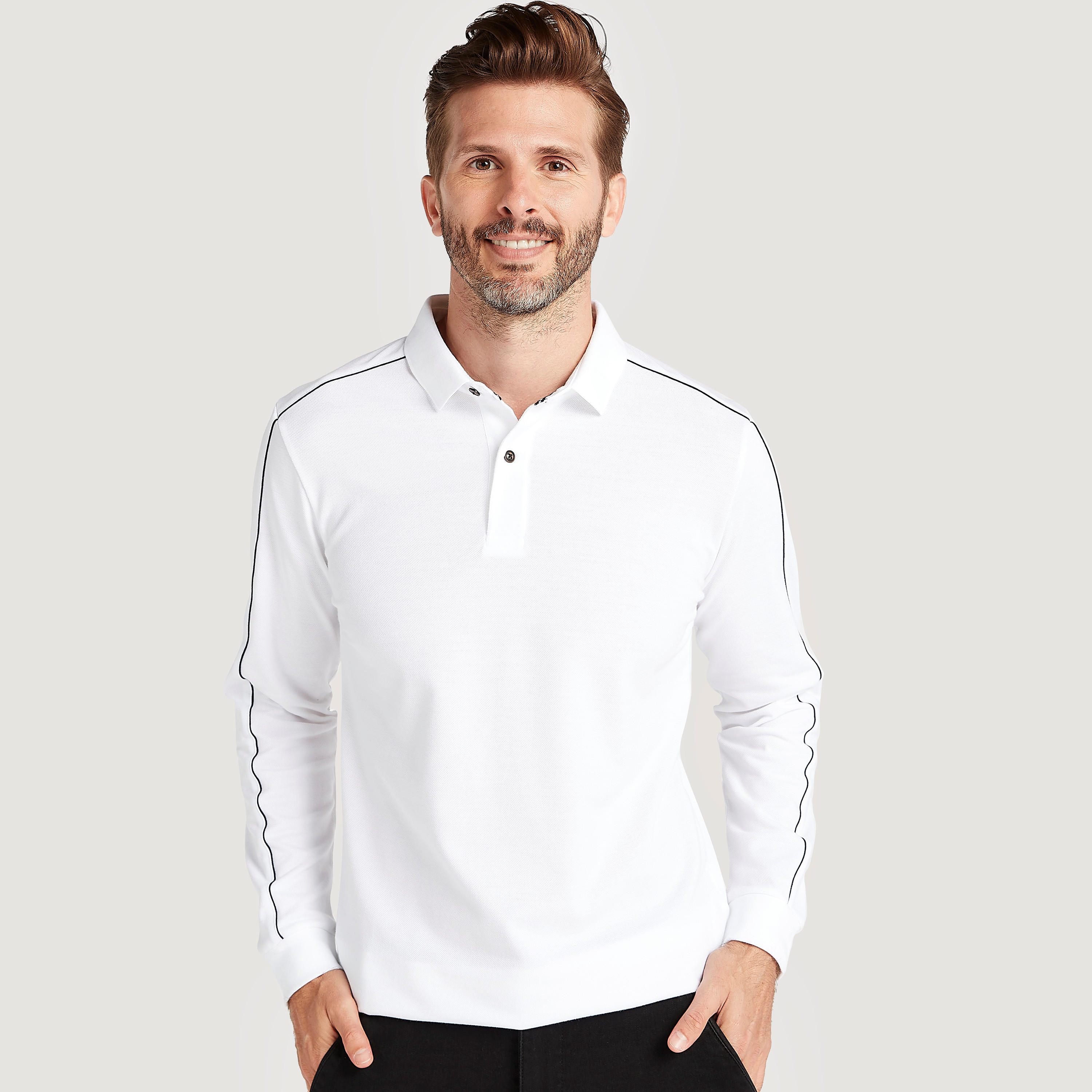 تيشيرت بولو سادة بأكمام طويلة-men-clothing-tshirtsandpolos-polos-image-6