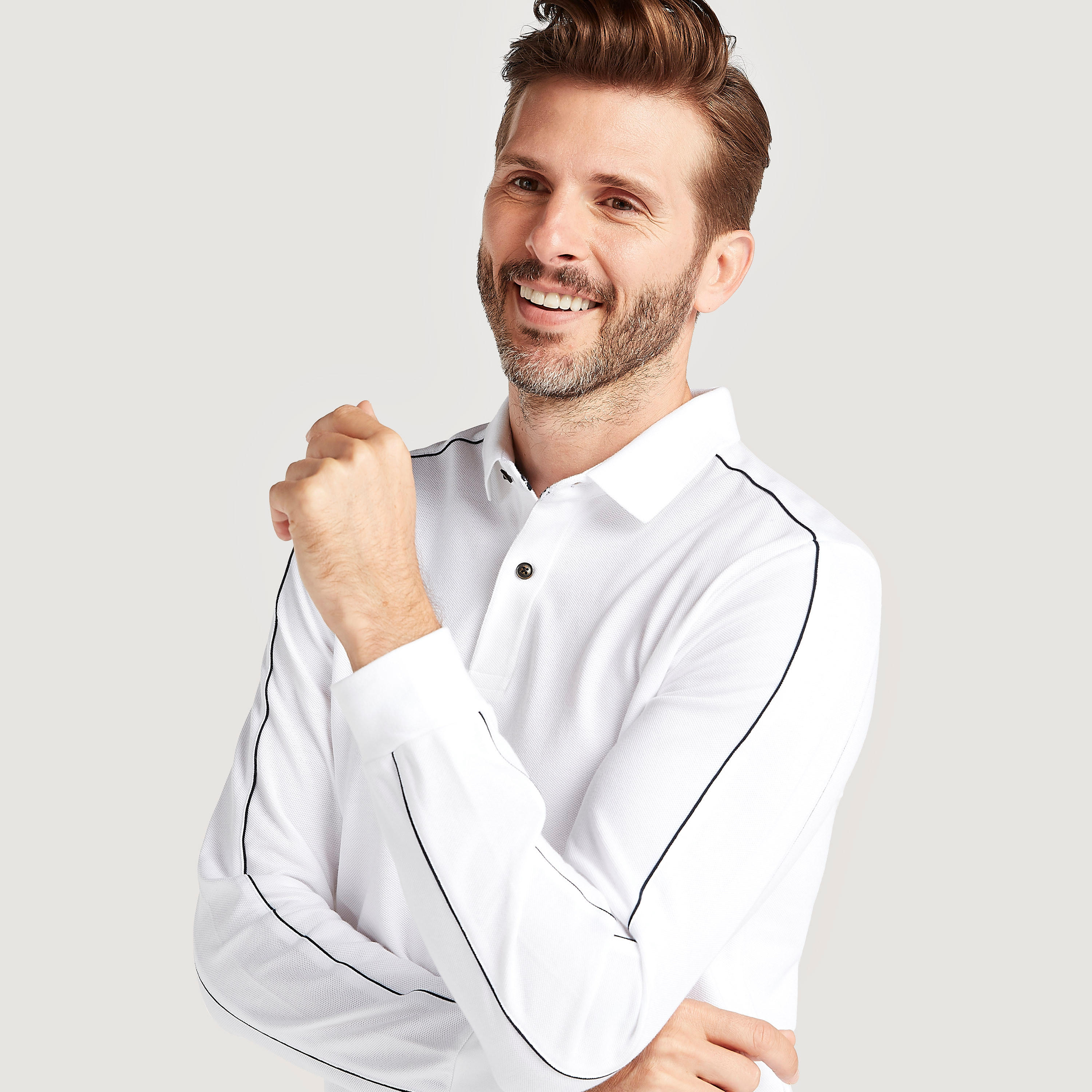 تيشيرت بولو سادة بأكمام طويلة-men-clothing-tshirtsandpolos-polos-image-1