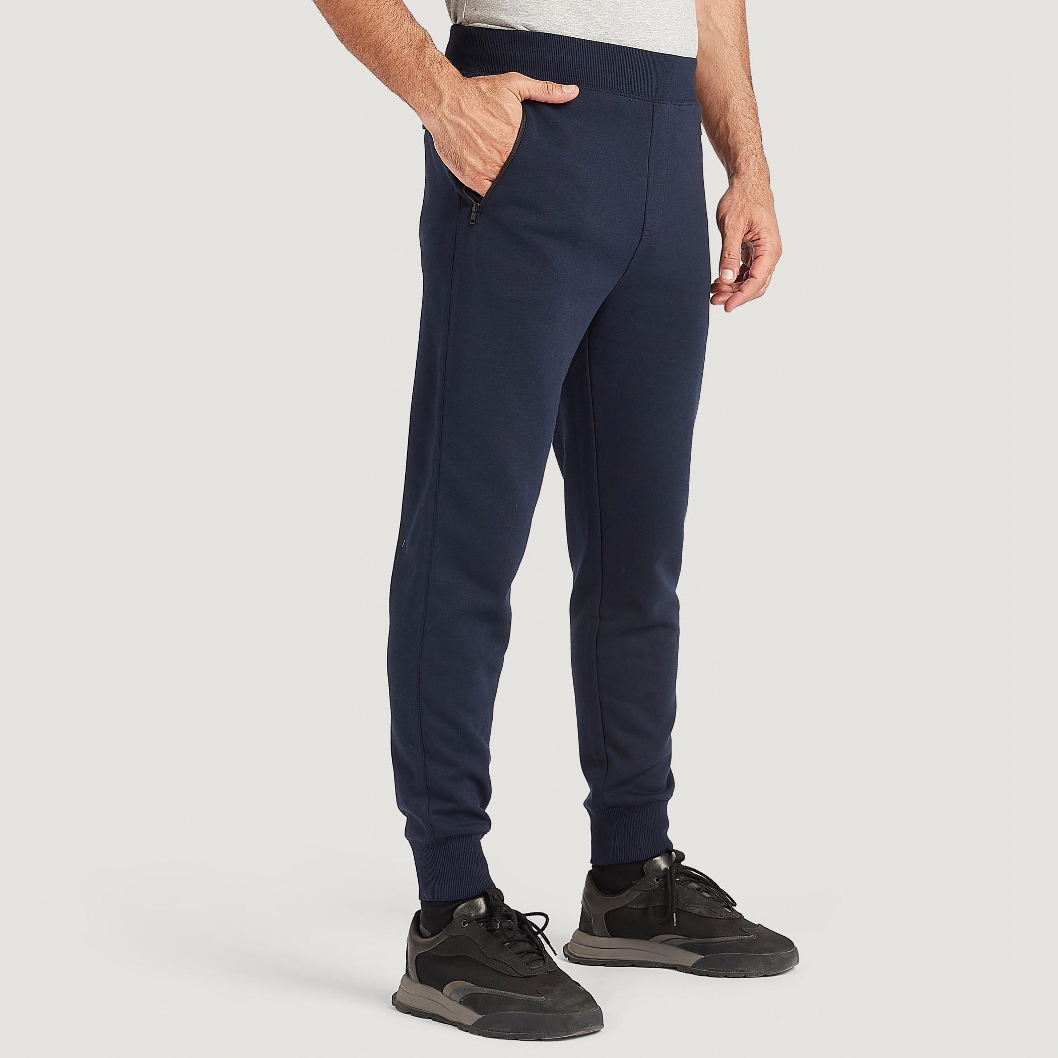 Solid Joggers with Elasticised Waistband and Pockets-men-clothing-bottoms-joggers-image-1
