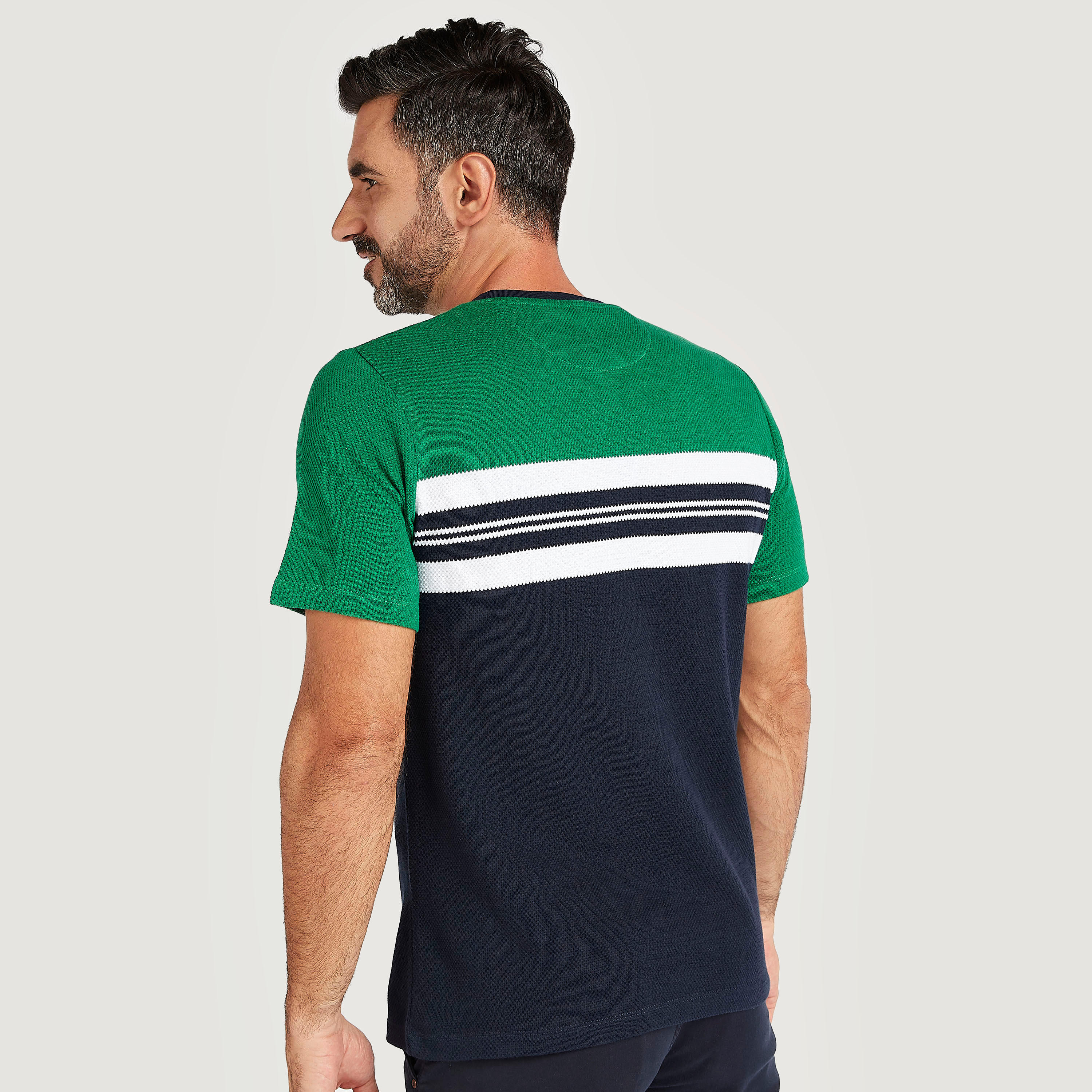Textured T-shirt with Short Sleeves and Crew Neck-men-clothing-tshirtsandpolos-tshirts-image-4