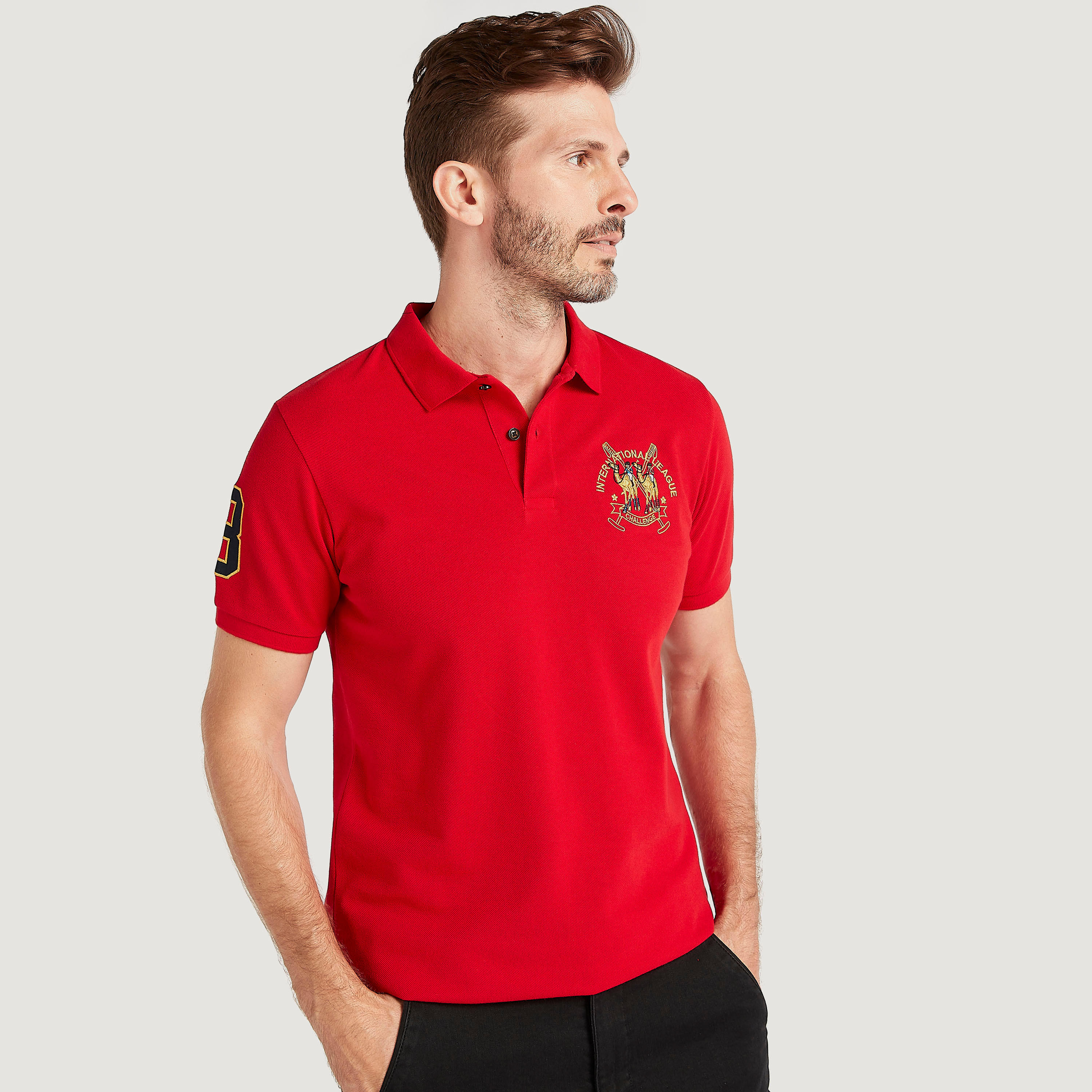 تيشيرت بولو مطرز بأكمام قصيرة-men-clothing-tshirtsandpolos-polos-image-2