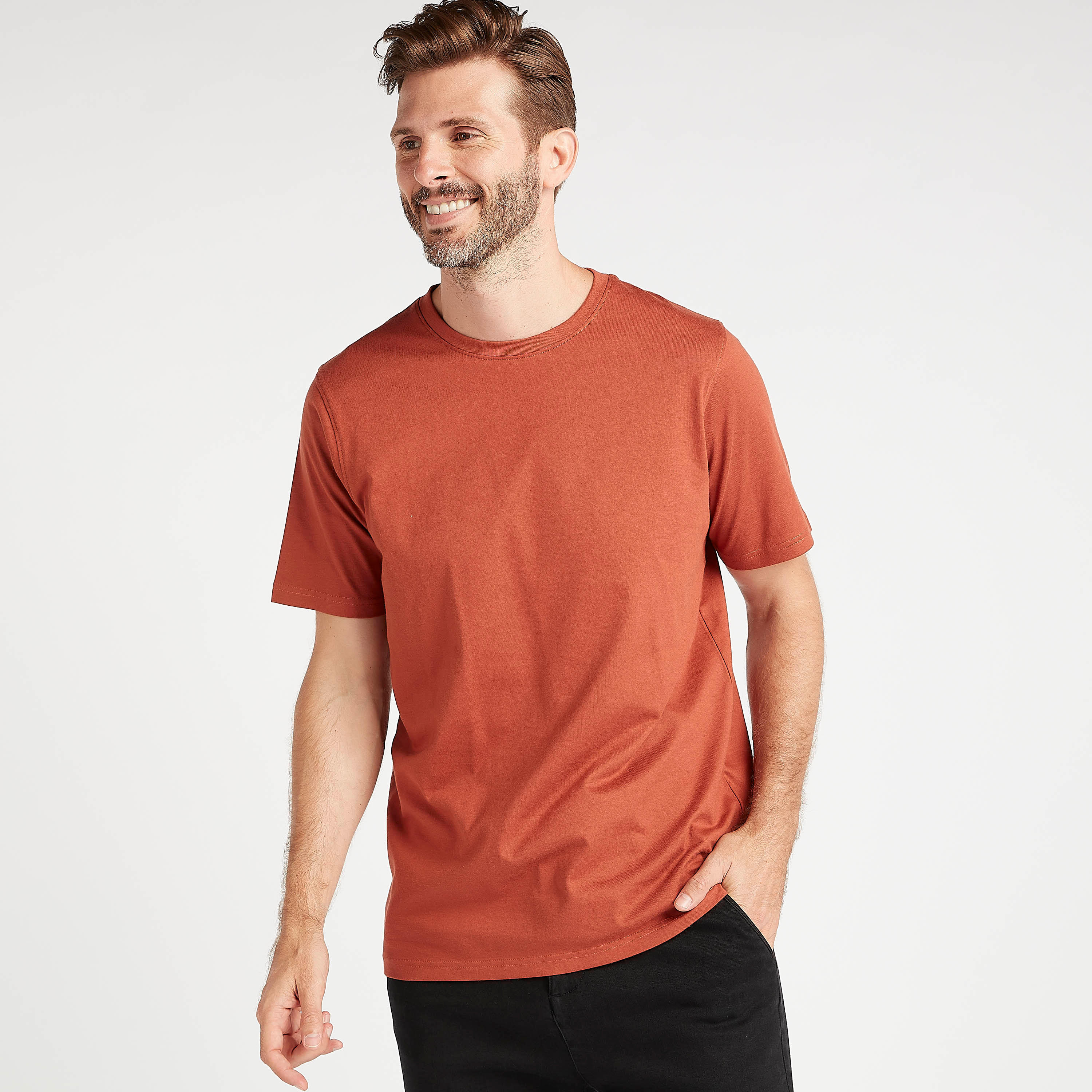 Solid Crew Neck T-shirt with Short Sleeves-men-clothing-tshirtsandpolos-tshirts-image-1