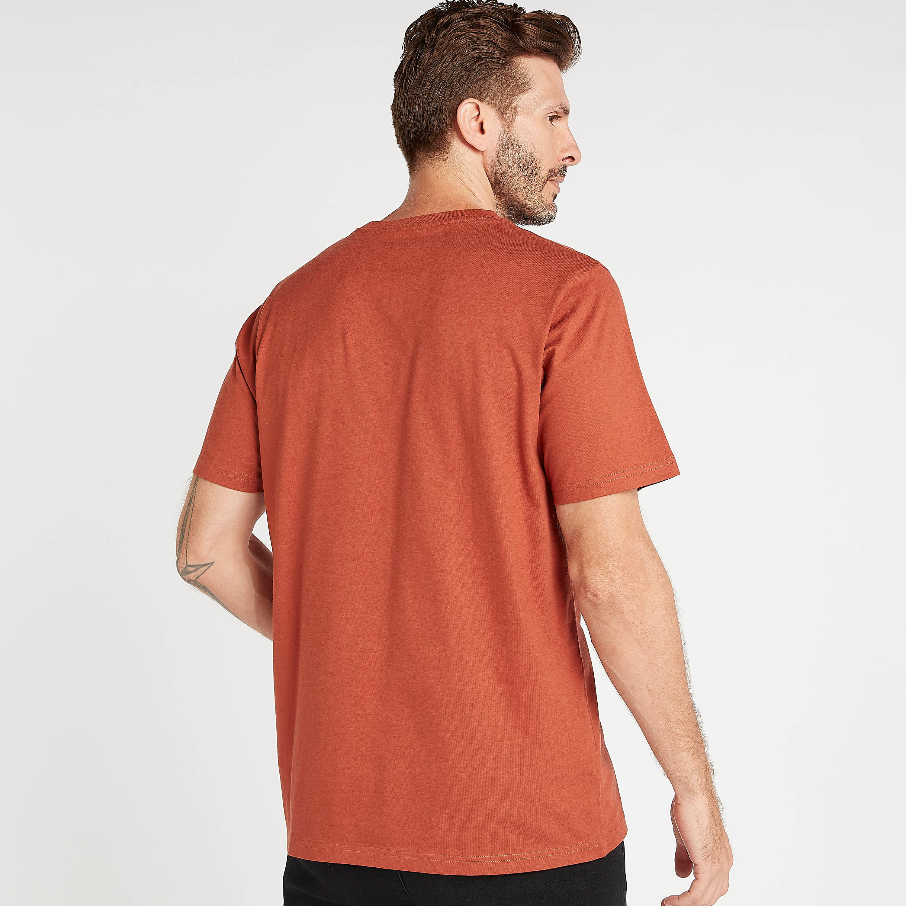 Solid Crew Neck T-shirt with Short Sleeves-men-clothing-tshirtsandpolos-tshirts-image-4