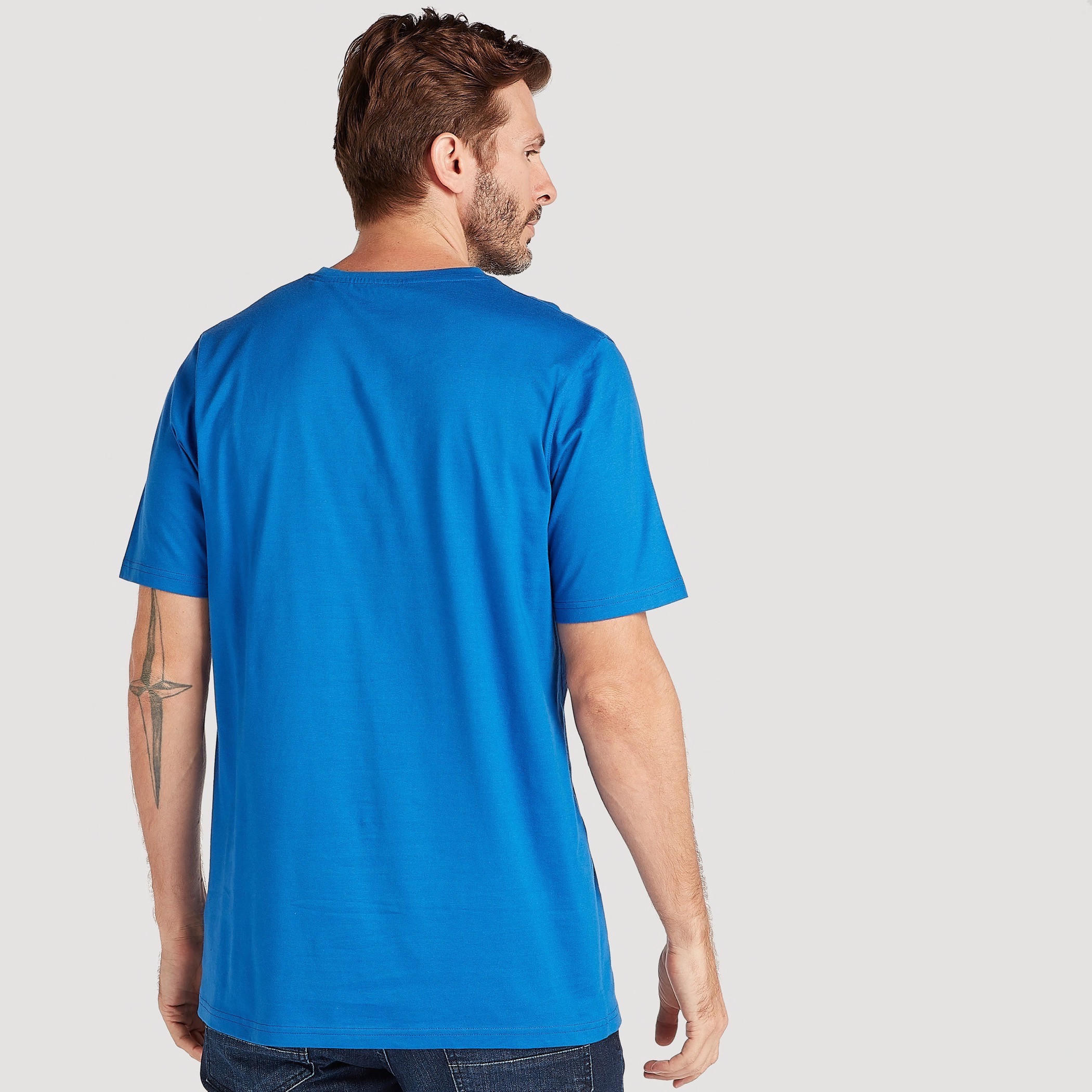 Solid Crew Neck T-shirt with Short Sleeves-men-clothing-tshirtsandpolos-tshirts-image-4