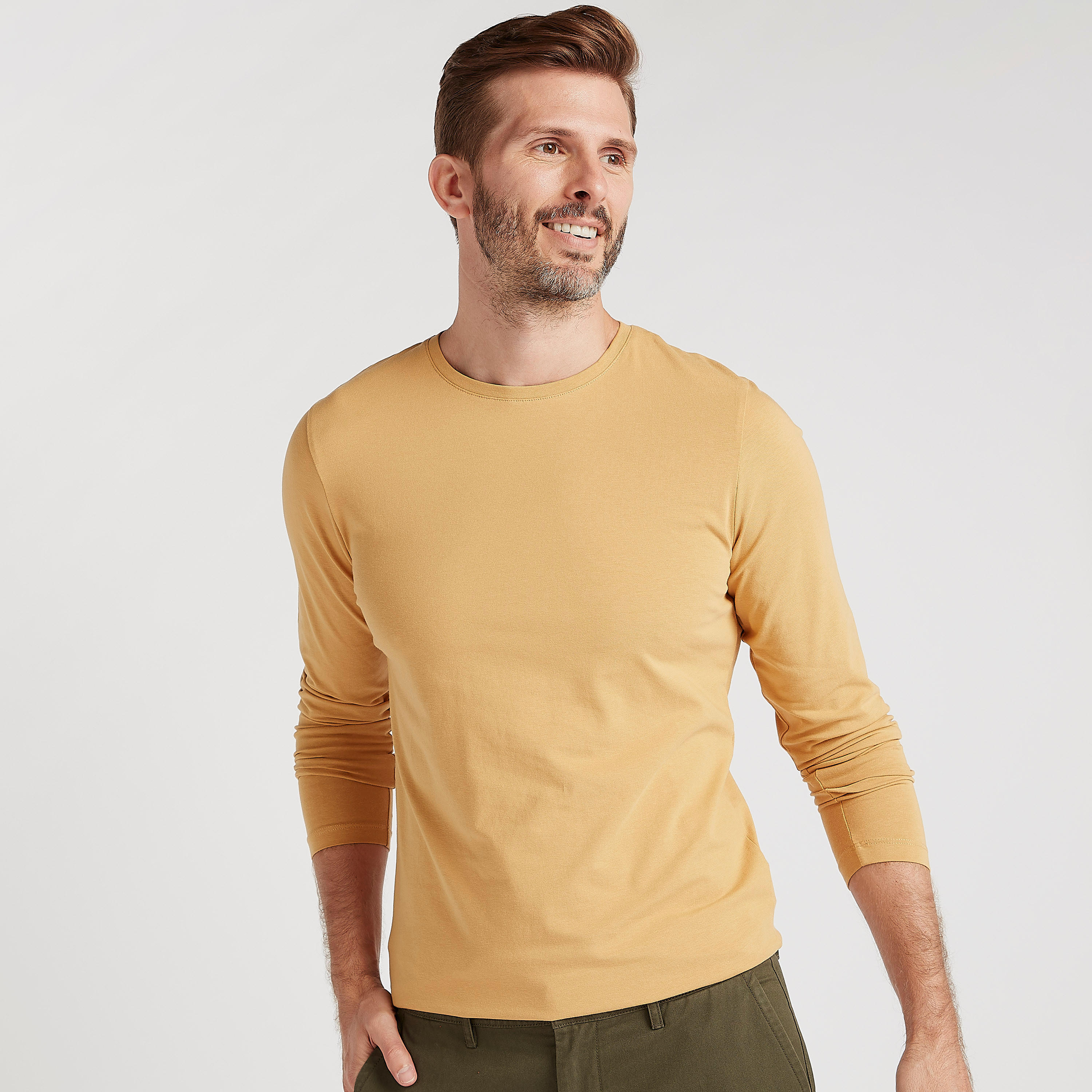 تيشيرت سادة بياقة ضيّقة وأكمام طويلة-men-clothing-tshirtsandpolos-tshirts-image-5