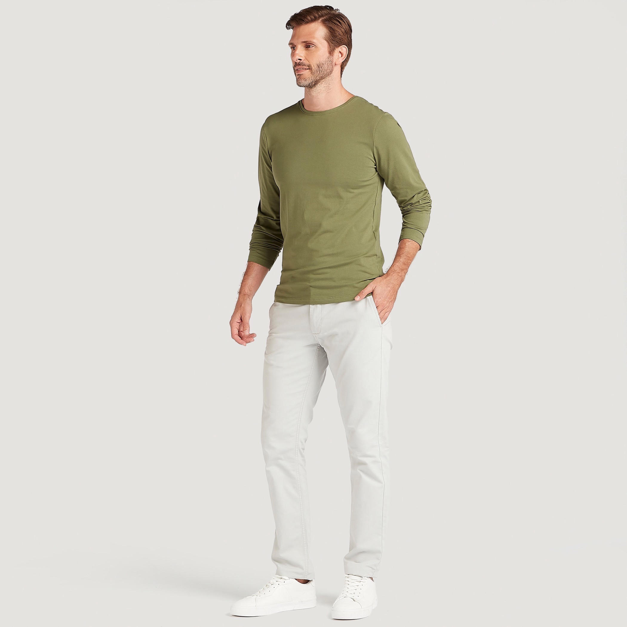 تيشيرت سادة بياقة ضيّقة وأكمام طويلة-men-clothing-tshirtsandpolos-tshirts-image-5