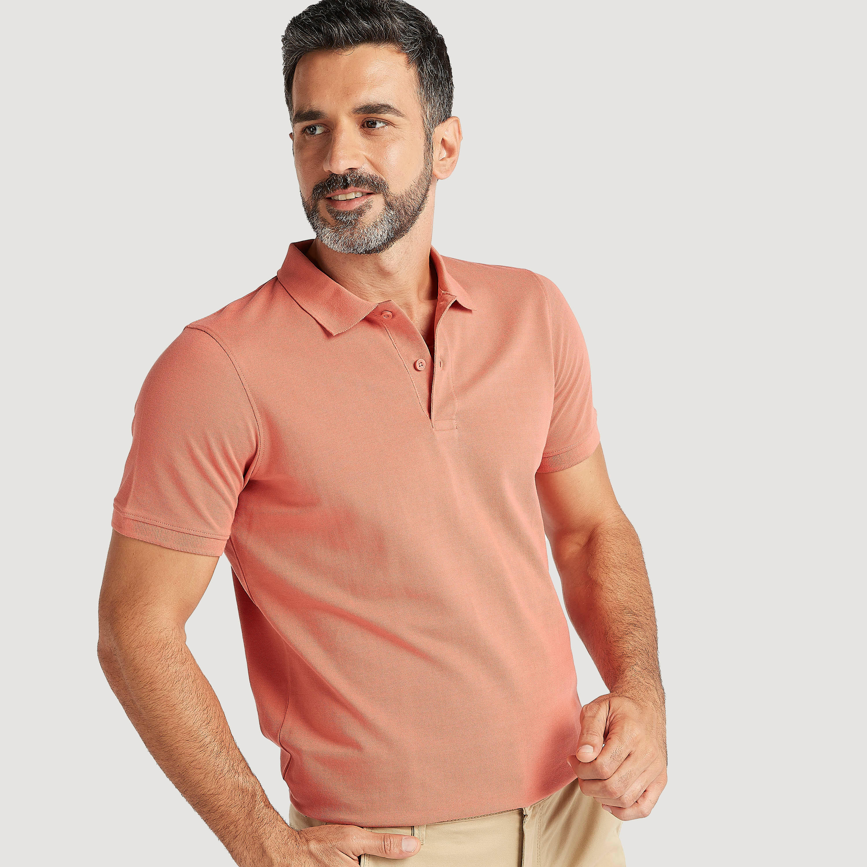 تيشيرت بولو سادة بأكمام قصيرة-men-clothing-tshirtsandpolos-polos-image-5