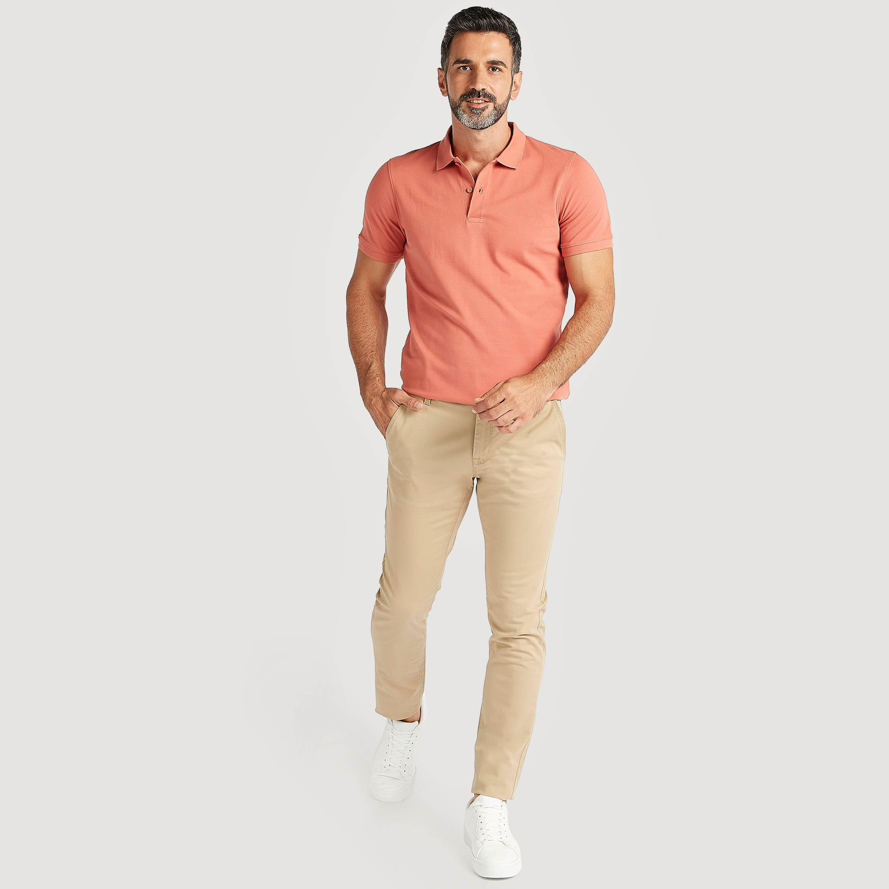 تيشيرت بولو سادة بأكمام قصيرة-men-clothing-tshirtsandpolos-polos-image-4
