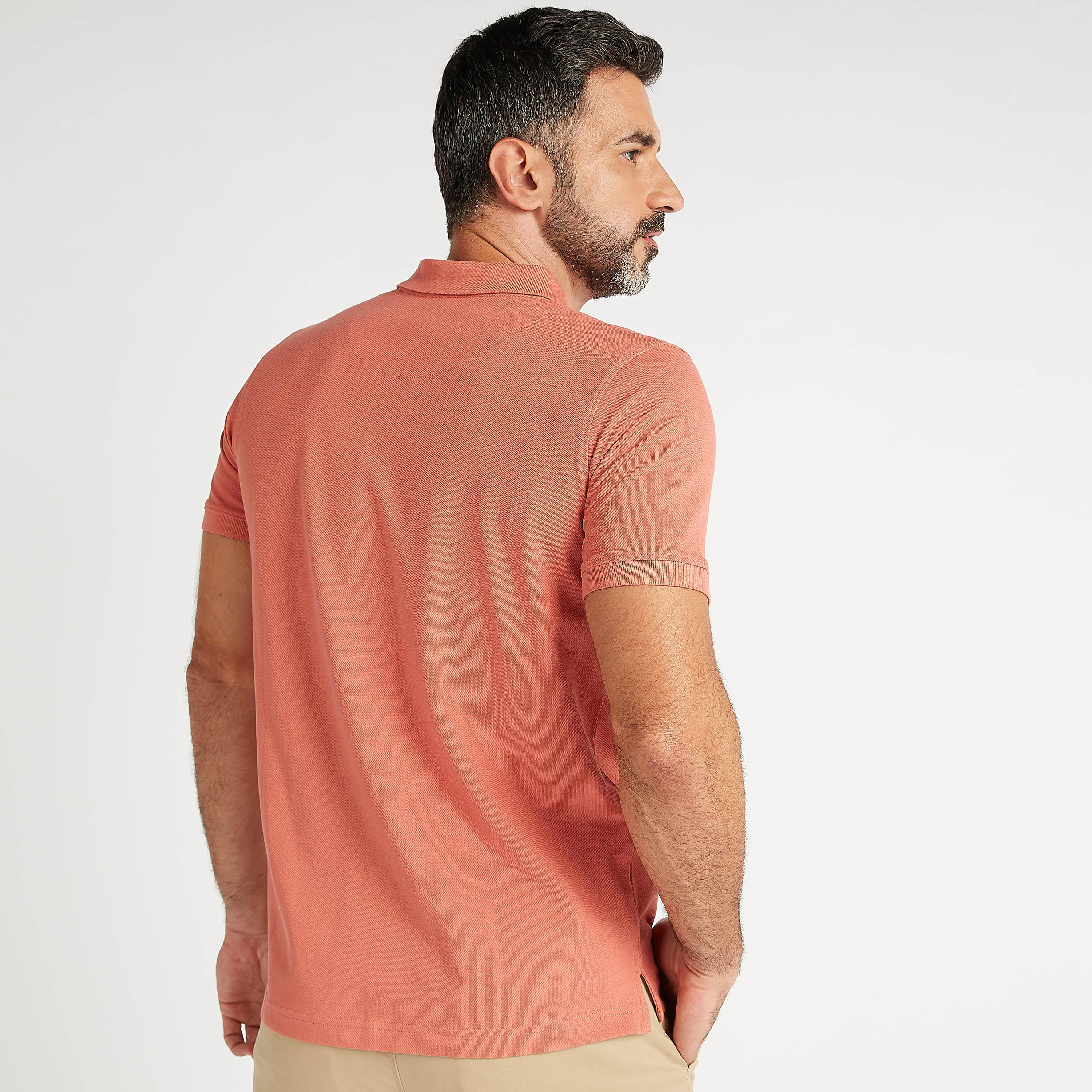 تيشيرت بولو سادة بأكمام قصيرة-men-clothing-tshirtsandpolos-polos-image-1