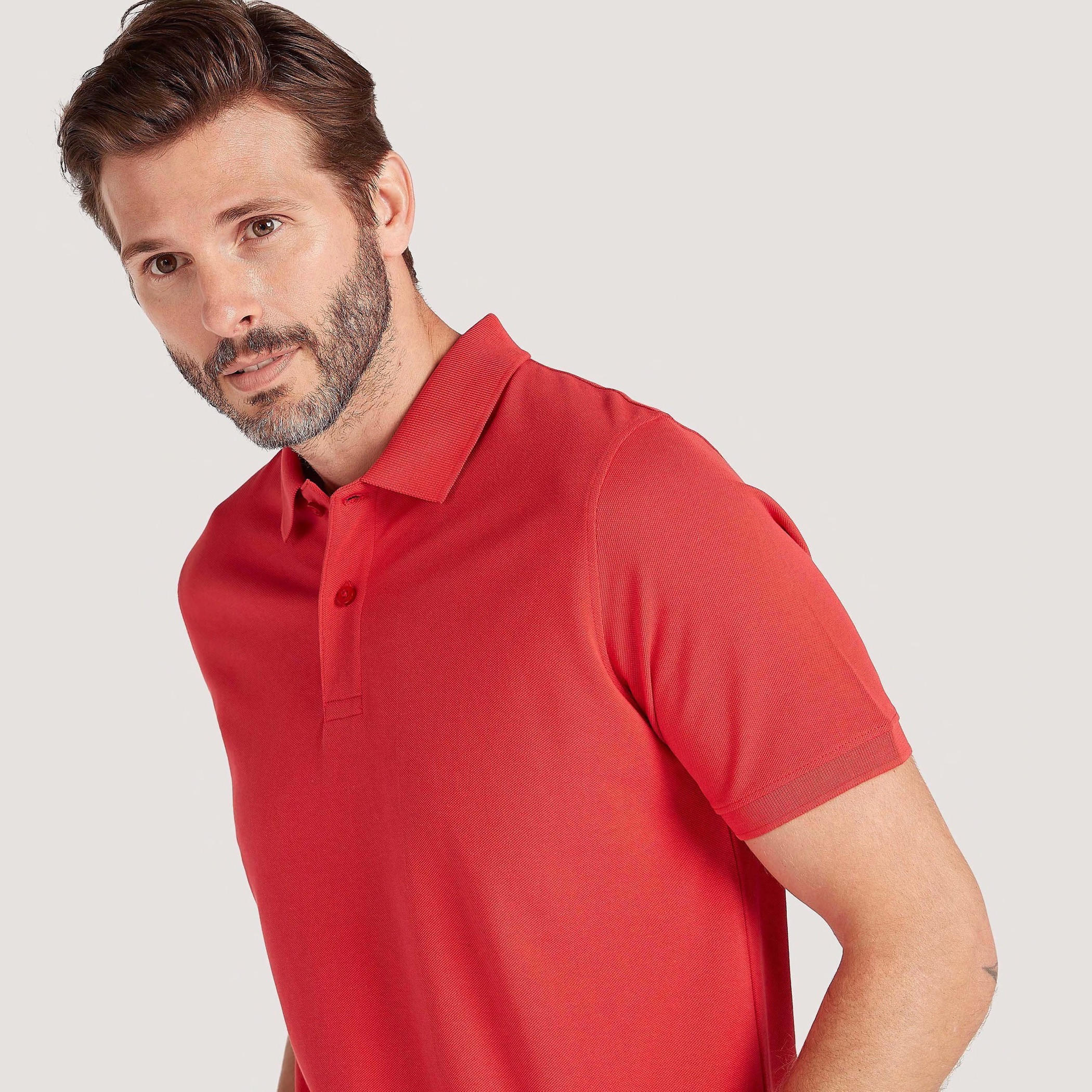Solid Polo T-shirt with Short Sleeves-men-clothing-tshirtsandpolos-polos-image-3