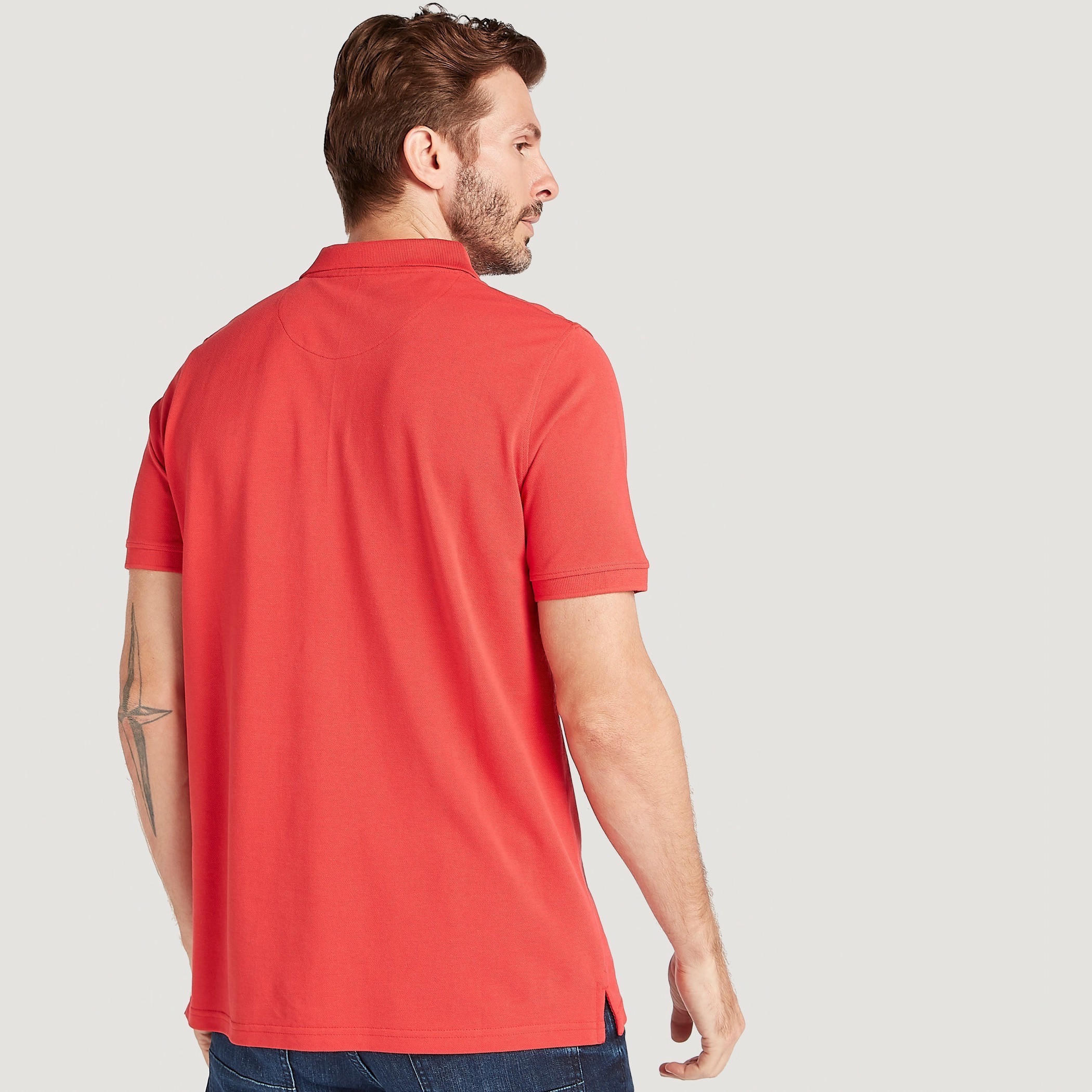 Solid Polo T-shirt with Short Sleeves-men-clothing-tshirtsandpolos-polos-image-4