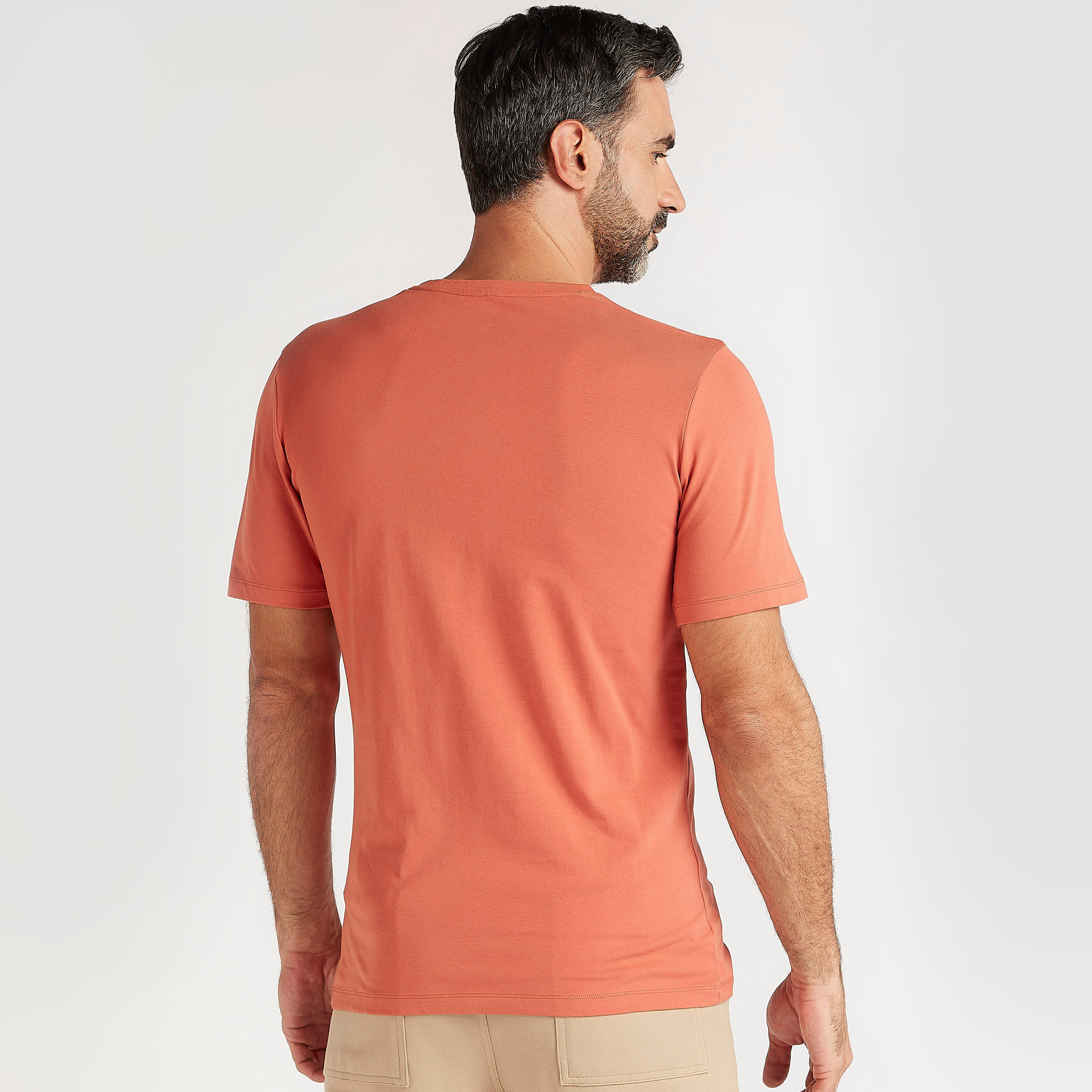 تيشيرت سادة بياقة ضيّقة وأكمام قصيرة-men-clothing-tshirtsandpolos-tshirts-image-1