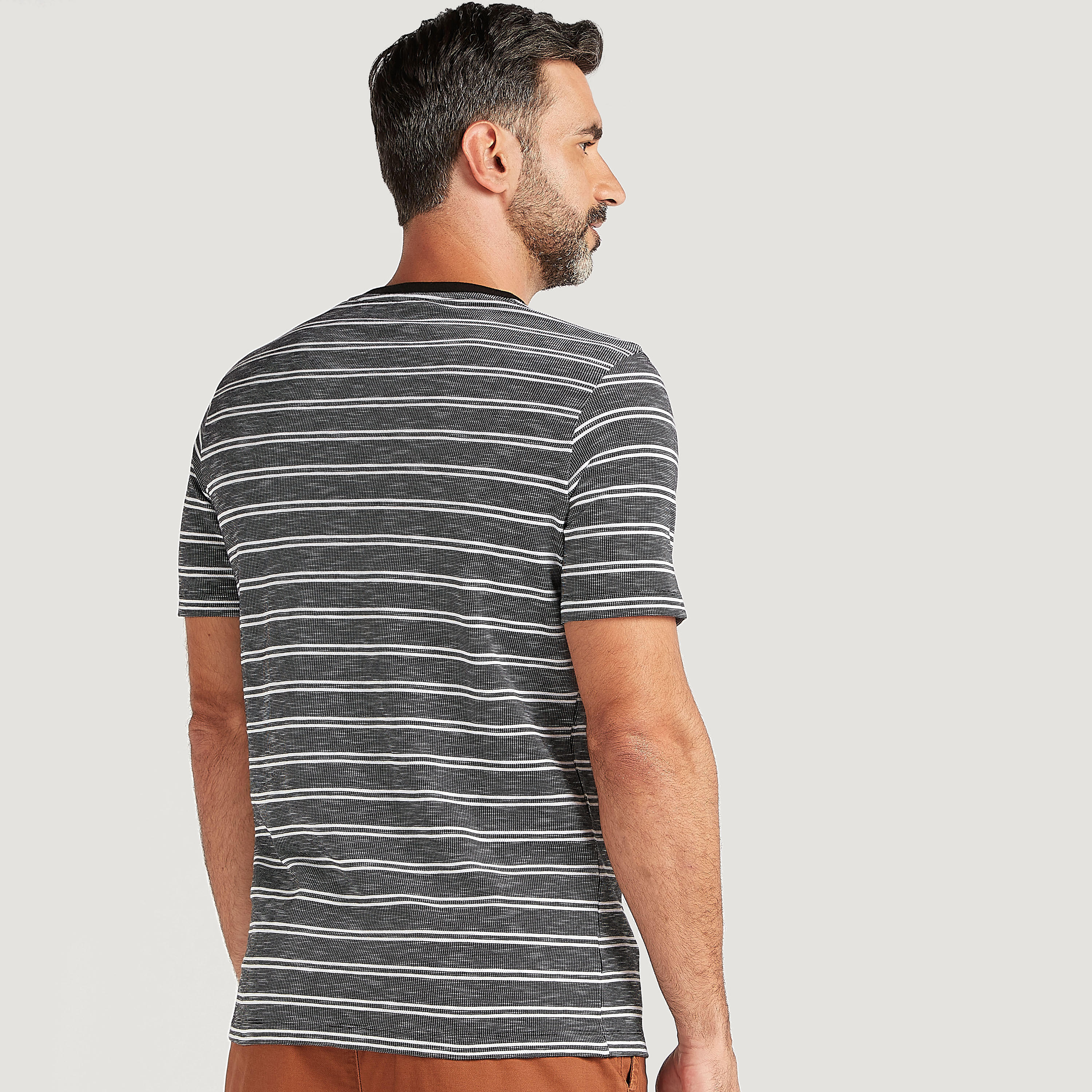 Striped T-shirt with Crew Neck and Short Sleeves-men-clothing-tshirtsandpolos-tshirts-image-4