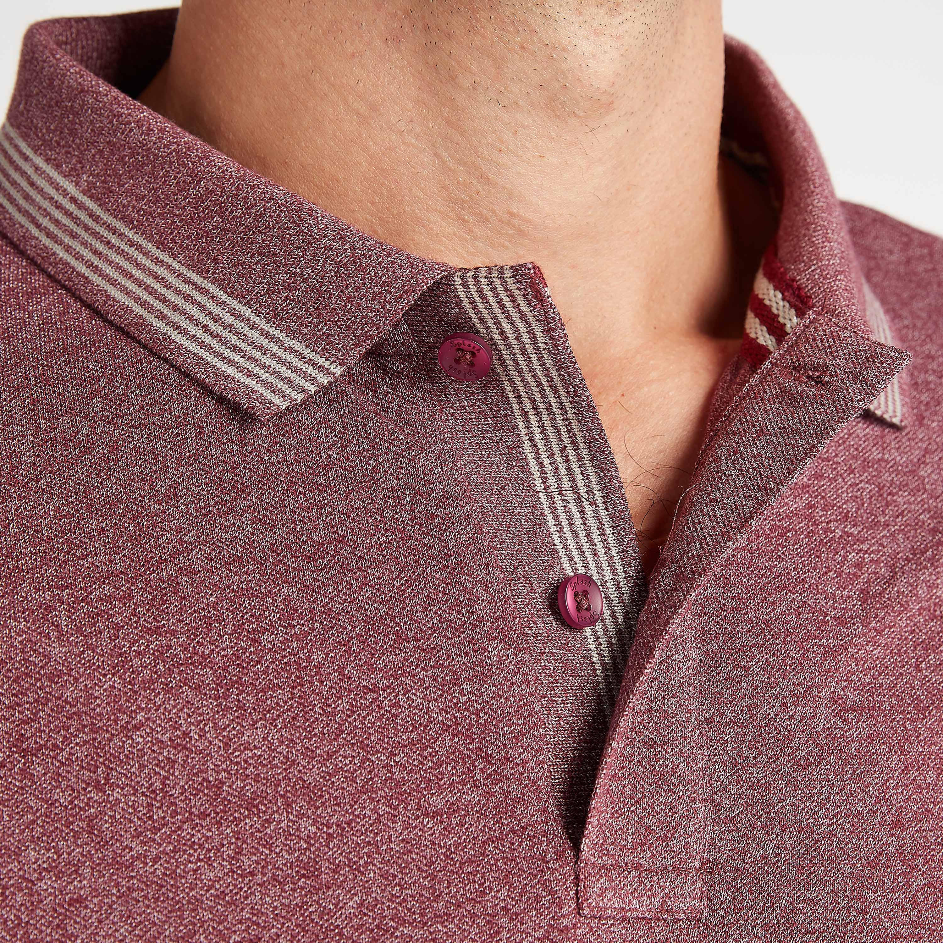 Textured Polo T-shirt with Short Sleeves-men-clothing-tshirtsandpolos-polos-image-3