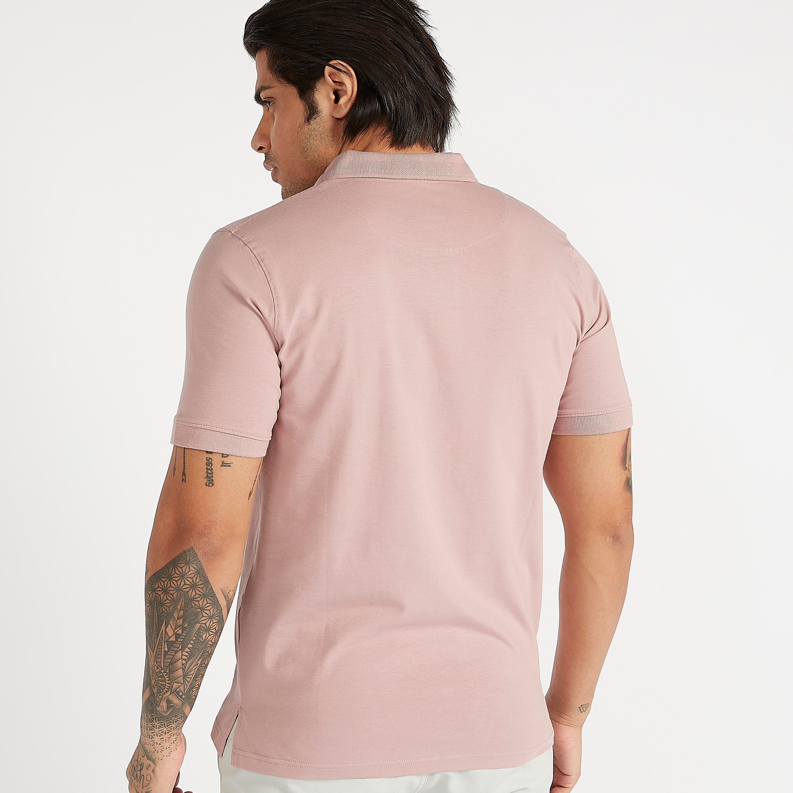 Solid Polo T-shirt with Short Sleeves-men-clothing-tshirtsandpolos-polos-image-4